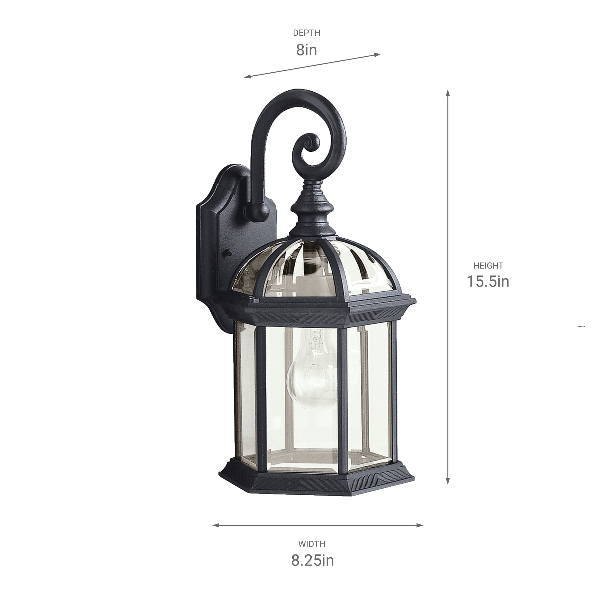 Kichler 9735BK Outdoor-Wall-Lighting - View #6