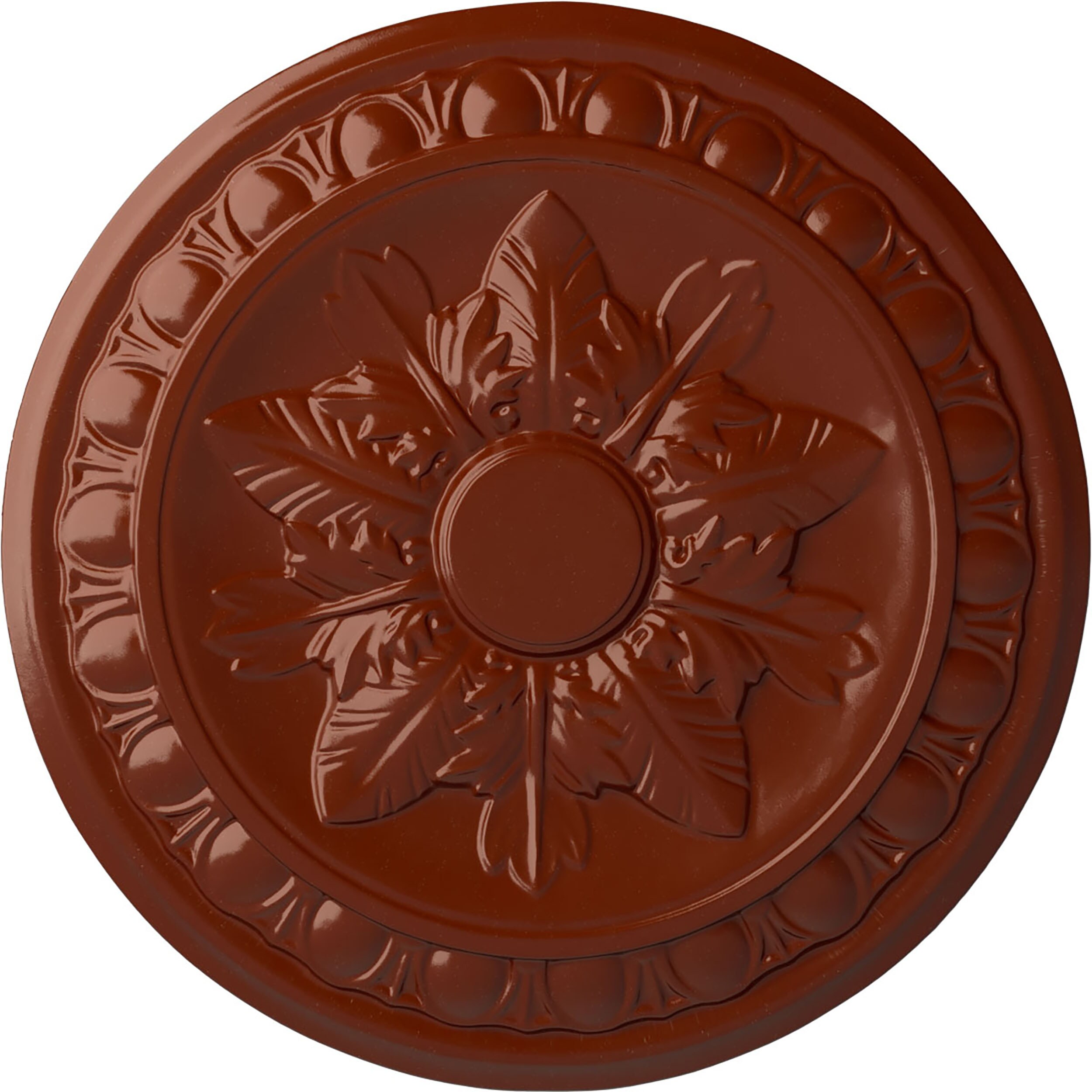 Ekena Millwork CM17EXFIF Exeter 17.75-in W x 17.75-in L Painted Firebrick Polyurethane Whole Ceiling Medallion