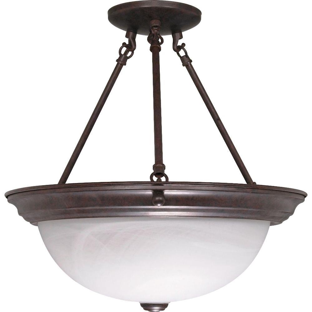  LW-SC514366 3-Light 15.25-in Old Bronze Flush Mount Light