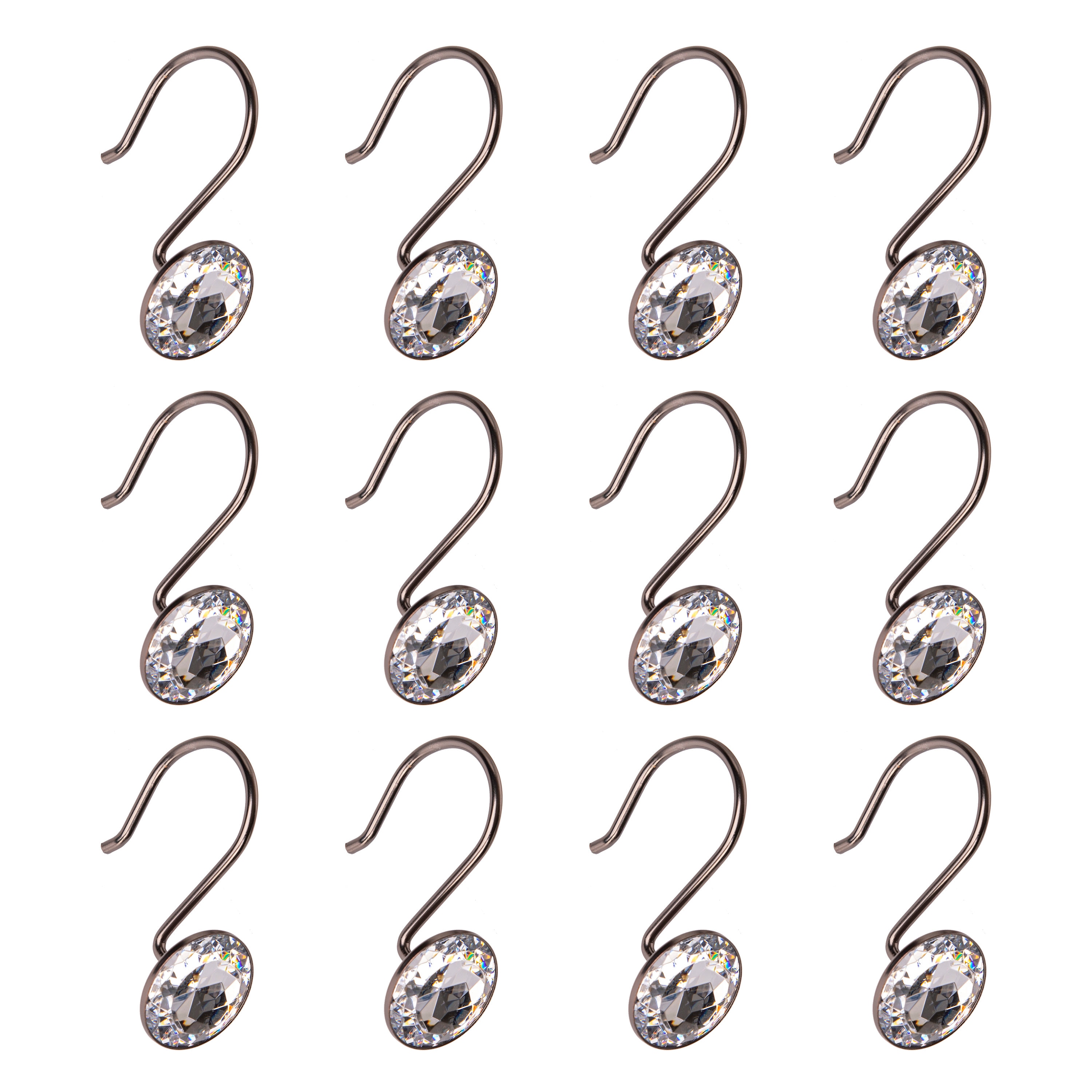 Utopia Alley Oil Rubbed Bronze Steel Single Shower Curtain Hooks in the ...