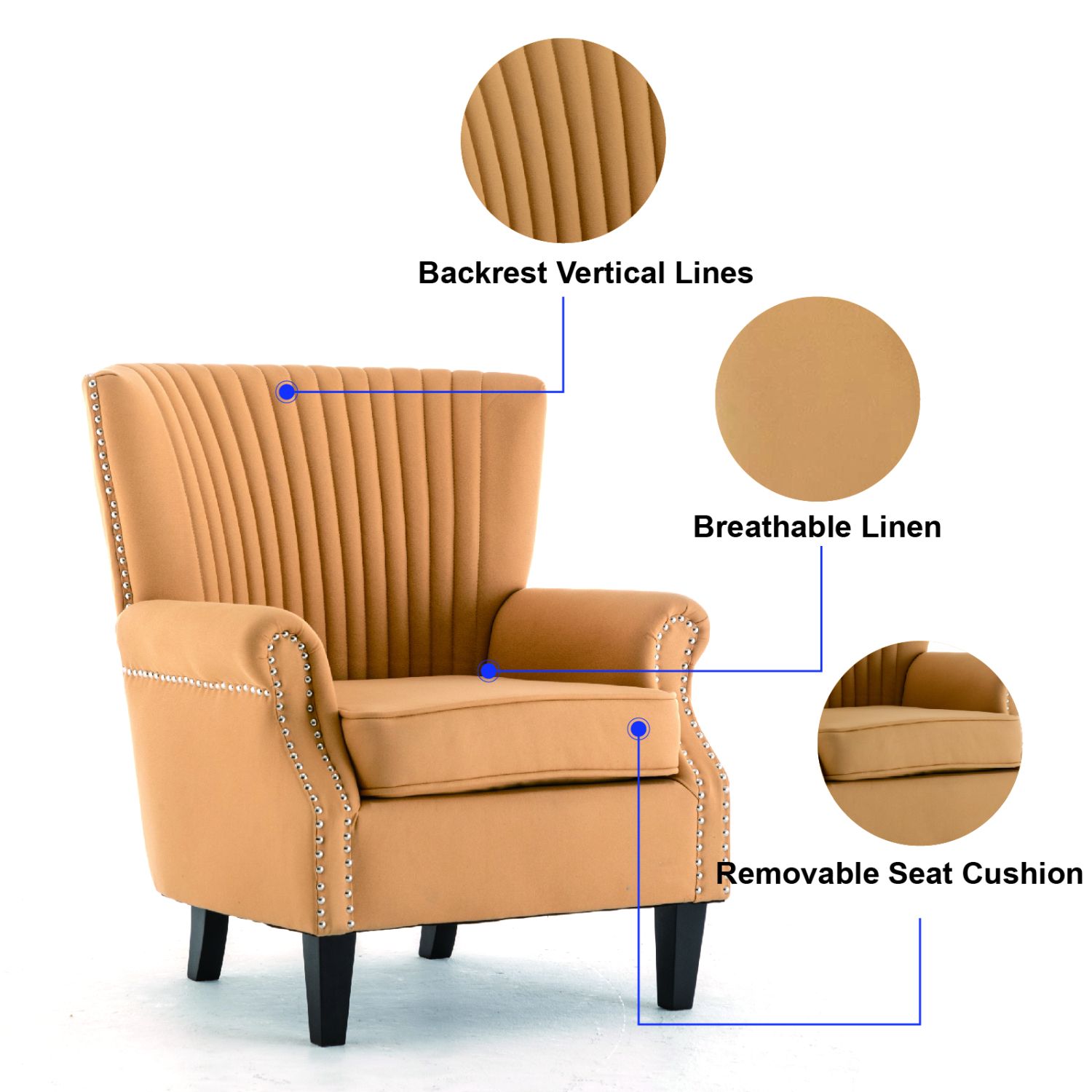 JASMODER MR-AC210-YELLOW Sofas-Loveseats - View #9
