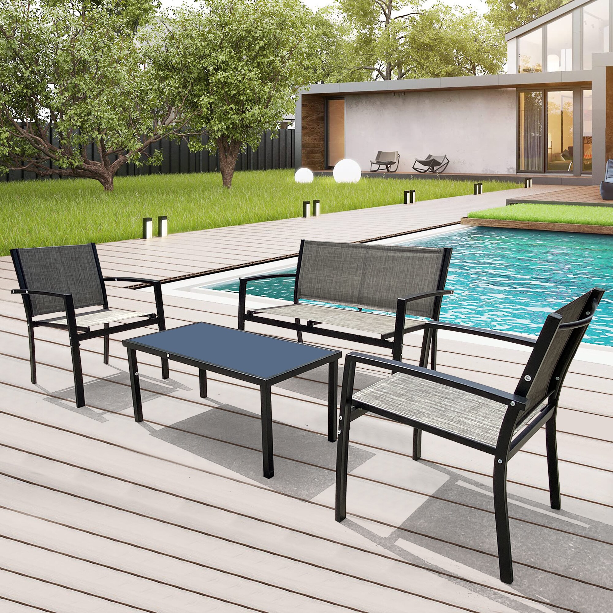 AHIOU HOME ZAAH-G90385ST Patio-Conversation-Sets - View #2
