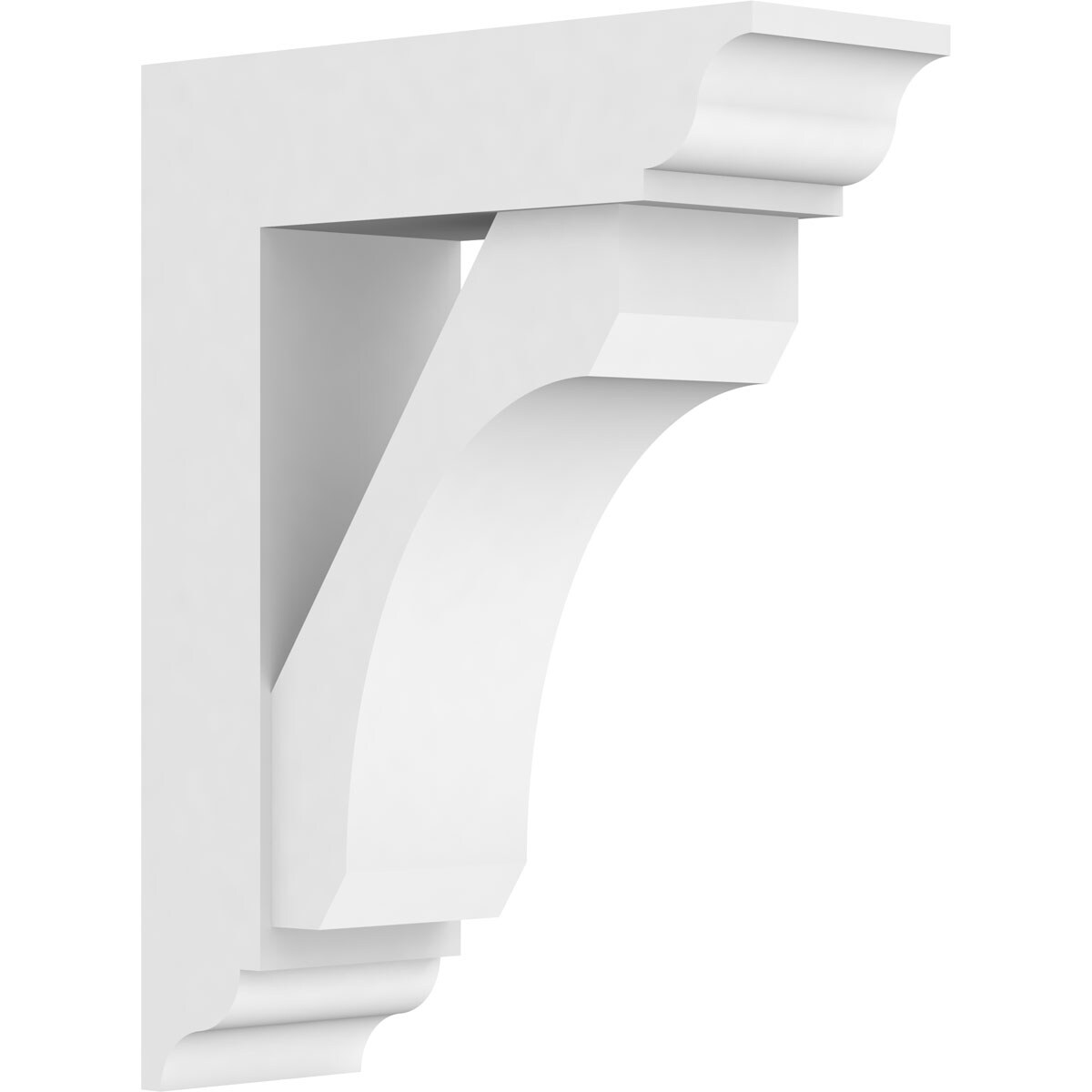 Ekena Millwork BKTP05X14X18LEC01 Standard Legacy 5-in x 14-in x 18-in White PVC Standard Bracket