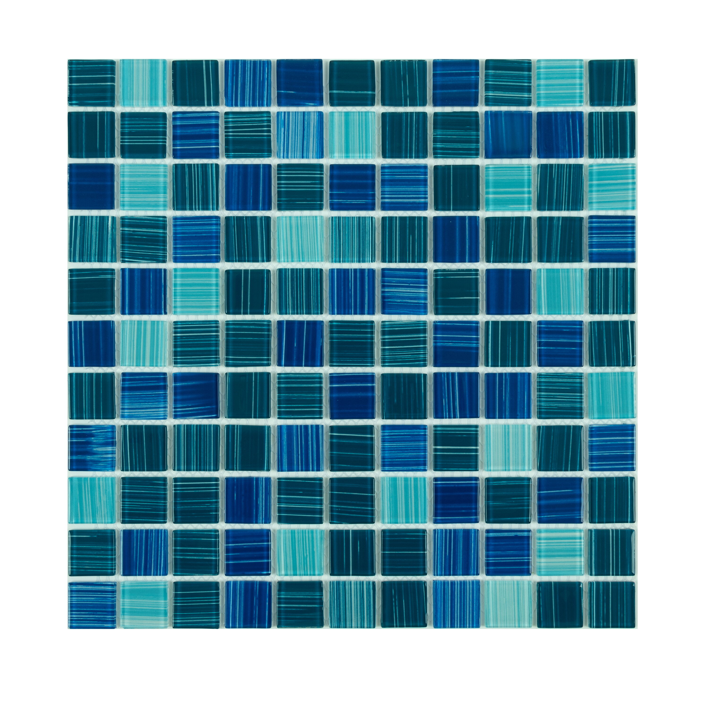 WS Tiles WSD-HP92-SAMPLE (Sample) Swimming Pool Series Coral Reef 3-in x 3-in Polished Glass Uniform Squares Tile