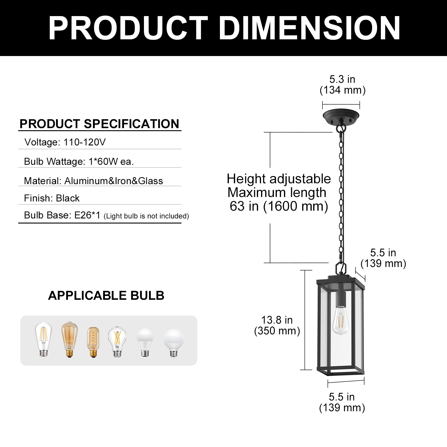 DORESshop LSC-WH-CX25501AFBK3 Pendant-Lights - View #5