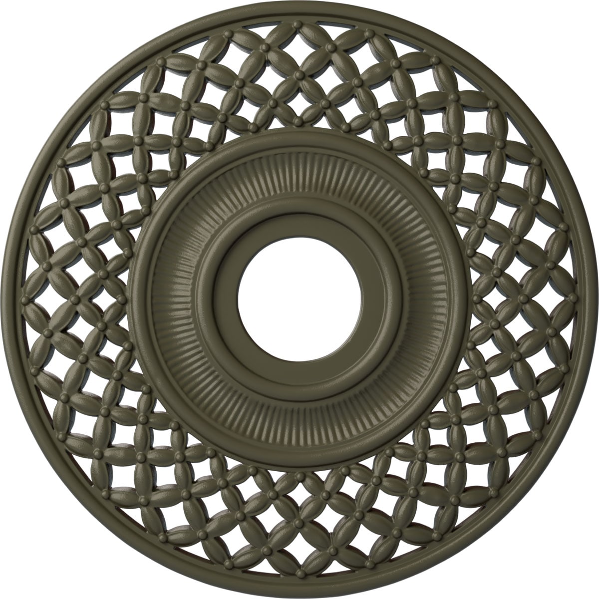 Ekena Millwork CM22RBWHF Robin 22.25-in W x 22.25-in L Painted Witch Hazel Polyurethane Whole Ceiling Medallion