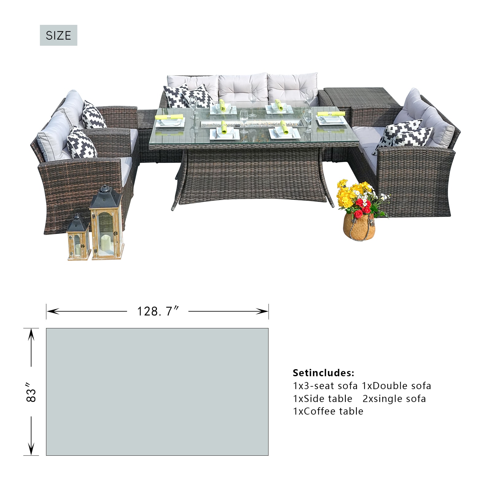 Direct Wicker DWG-1506R-BR Patio-Conversation-Sets - View #15