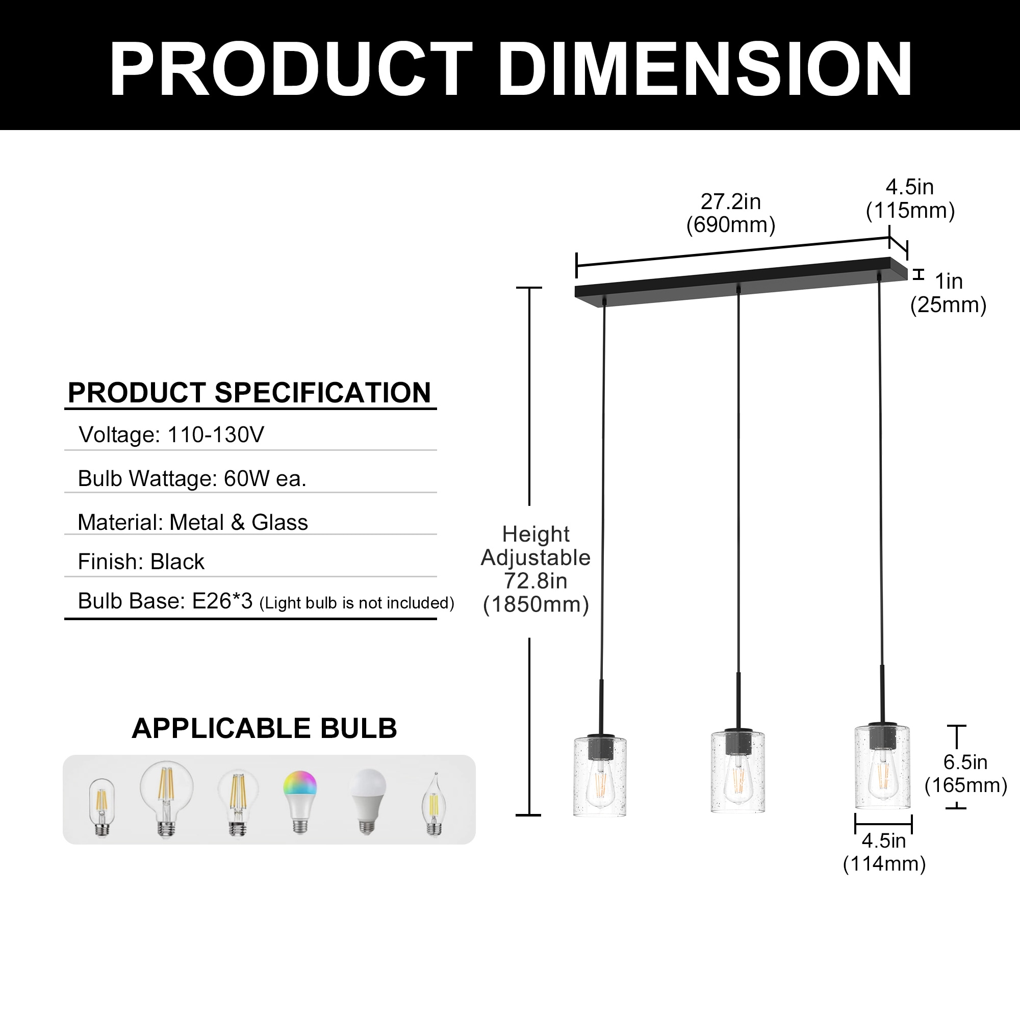 YANSUN LA-ZY-IP18101CBL-11 Pendant-Lights - View #5