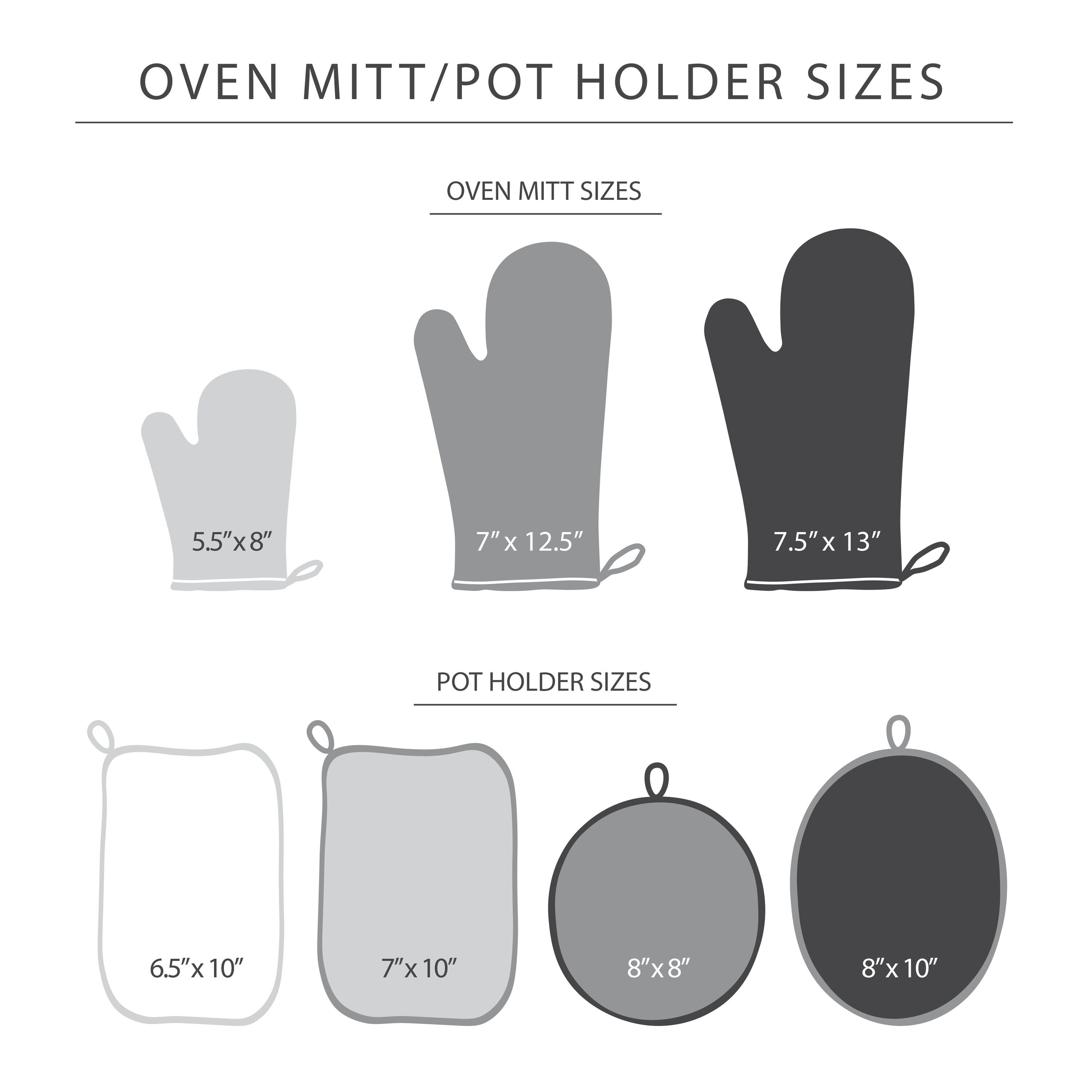Design Imports Floral 100% Cotton Potholder & Oven Mitt Set