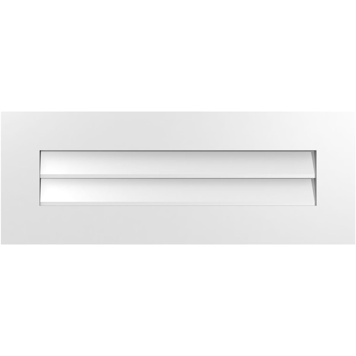 Ekena Millwork GVPVE32X1201SN 32-Inches x 12-Inches Off-white Rectangle PVC Gable Louver Vent