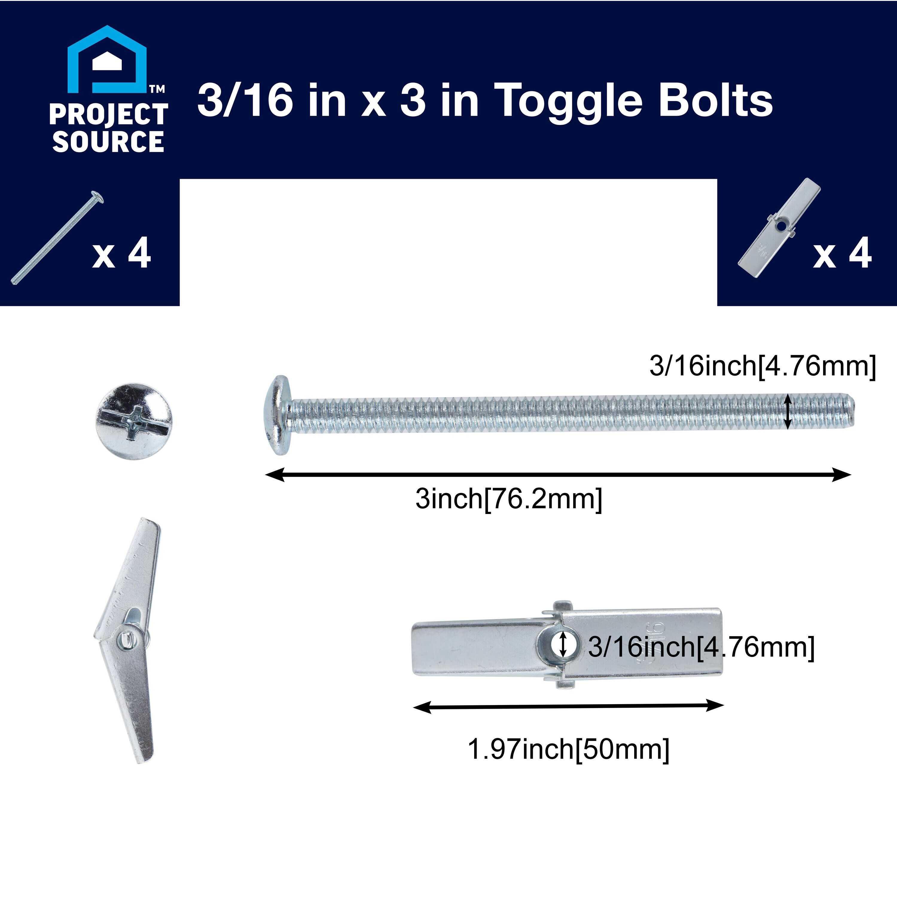 Project Source 21-9547 Drywall-Anchors - View #3