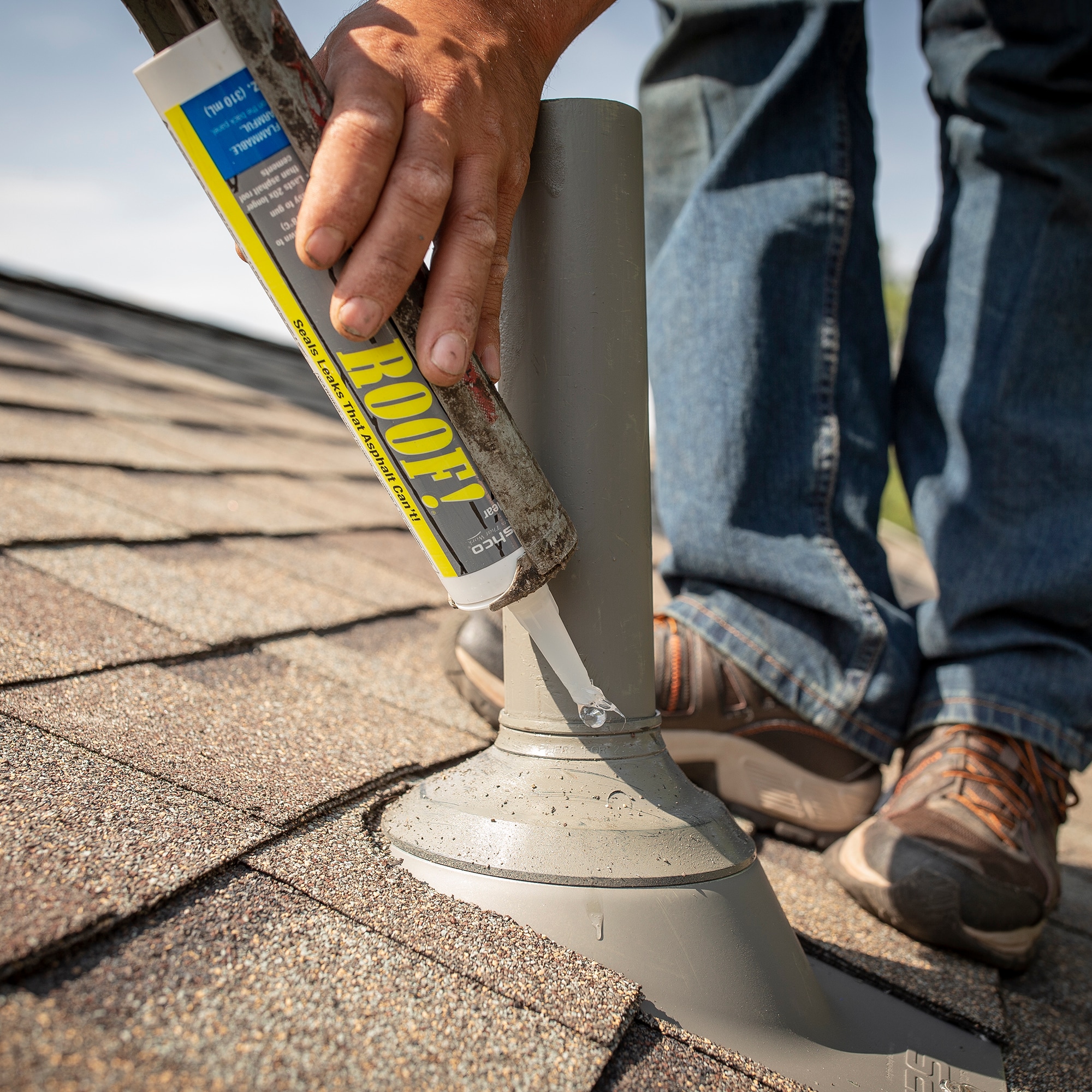 Through the Roof! 10.5oz Clear Paintable Solvent Caulk in the Caulk