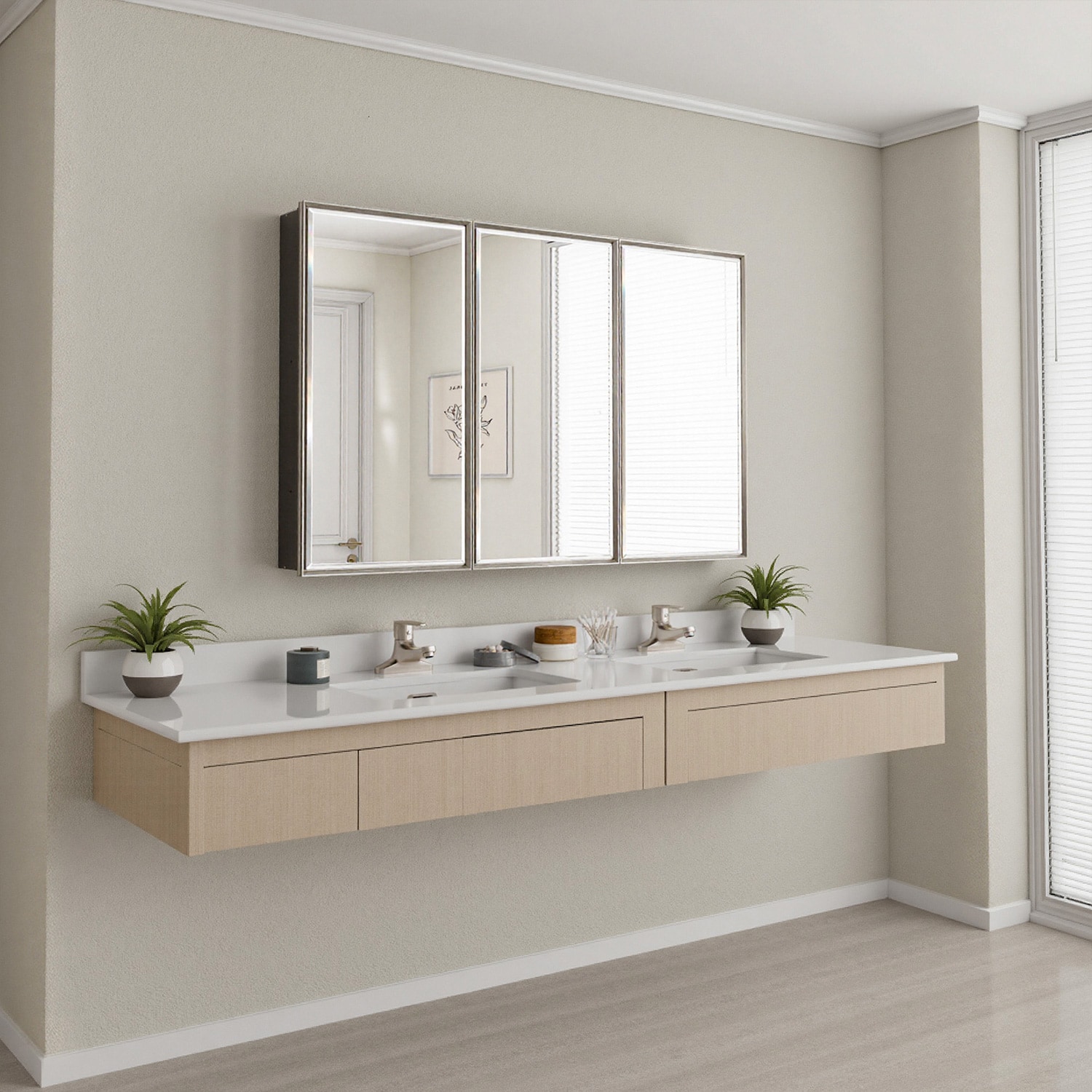 QueenFun MCBB4830BN Bathroom-Medicine-Cabinets - View #3