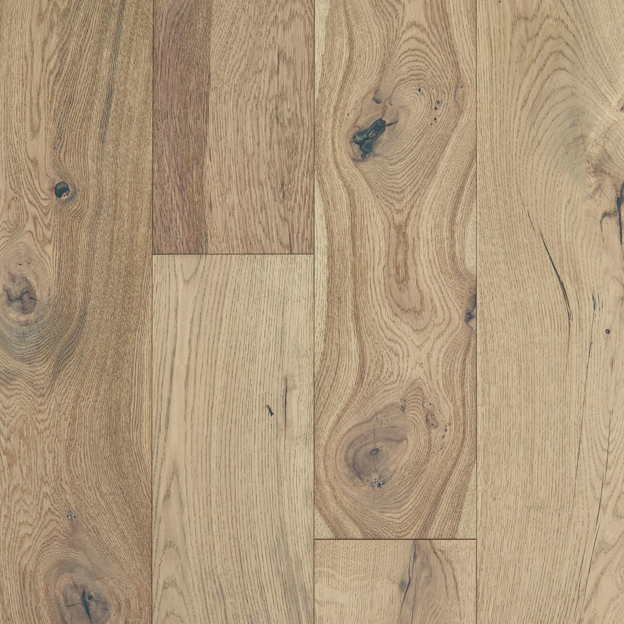Shaw LX76502034 Medora Oak Billings White oak 7-1/2-in W x 1/2-in T x Varying Length Wirebrushed Engineered Hardwood Flooring ( 31.08-sq ft / Carton )