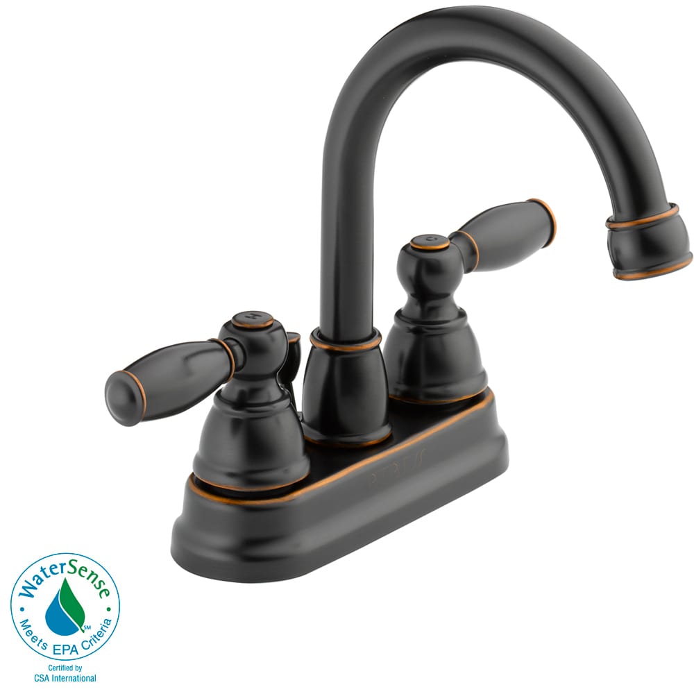 Peerless Apex Oil-Rubbed Bronze 4-in centerset 2-Handle WaterSense ...