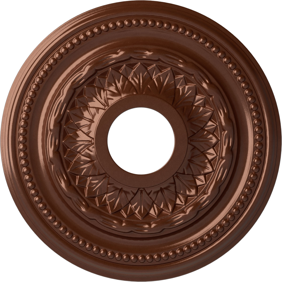 Ekena Millwork CM15GACPS Galway 15.75-in W x 15.75-in L Painted Copper Penny Polyurethane Whole Ceiling Medallion