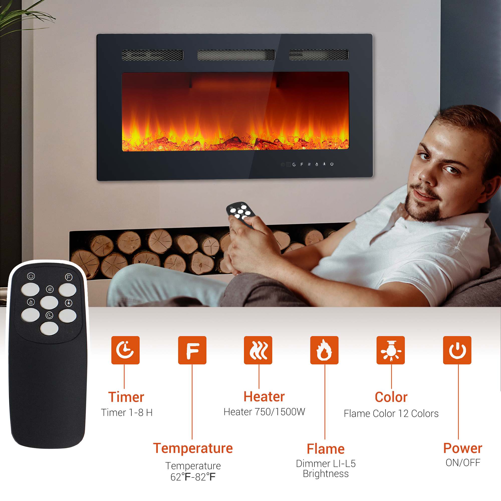 Garvee SQYPHK34FPS398 Electric-Fireplaces - View #6