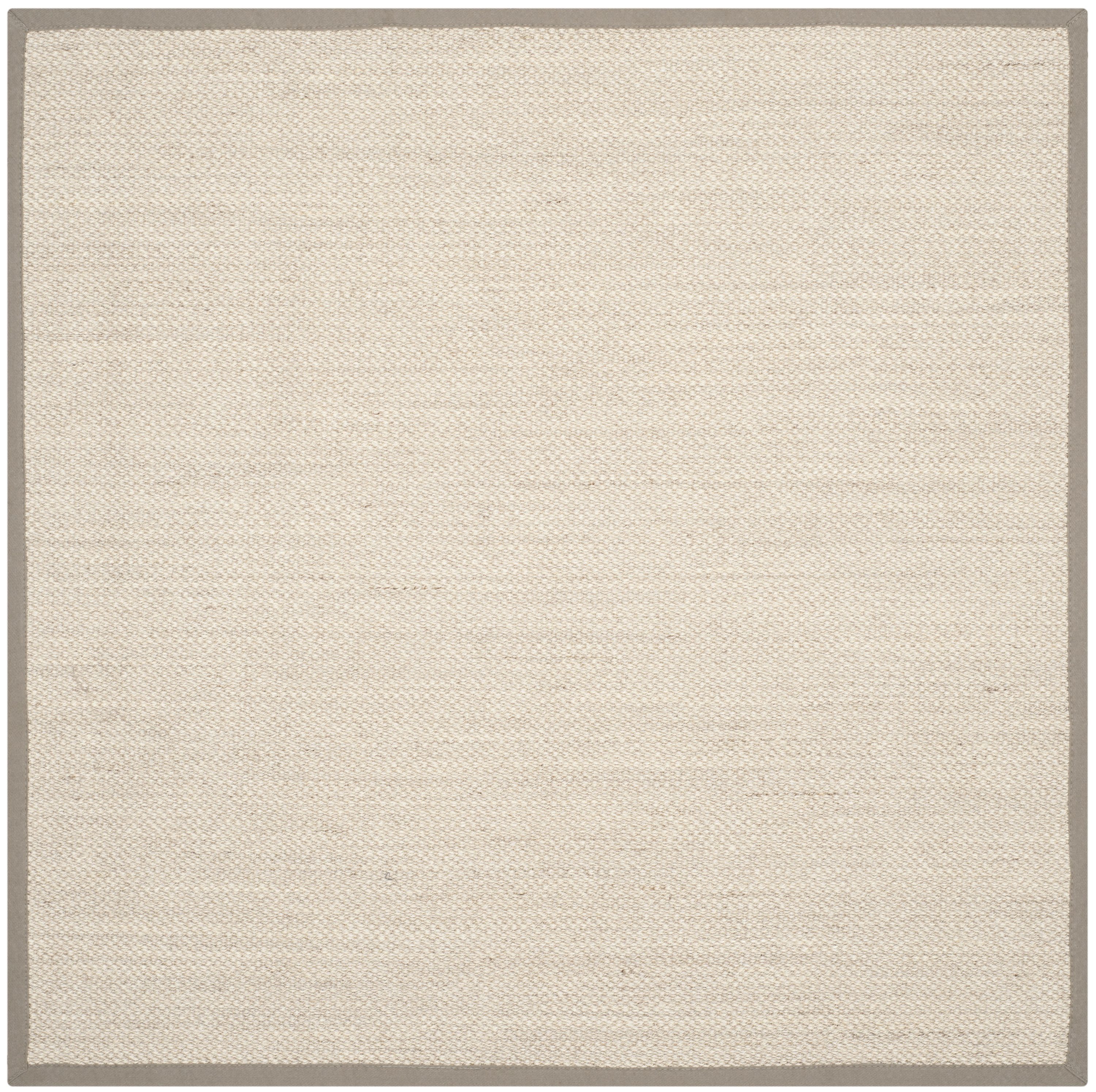 Safavieh NF143E-8SQ Natural Fiber Pines 8 x 8 (ft) Loomed Sisal Marble/Khaki Square Indoor Solid Coastal Area rug