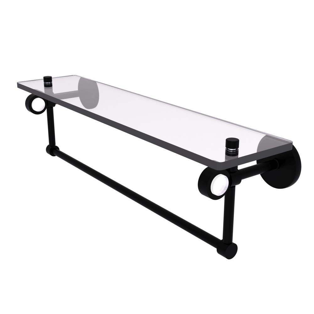 Allied Brass CV-1TB-22-BKM Clearview Matte Black Wall mount Bathroom Shelf ( 22-in x 6.2-in x 5-in )