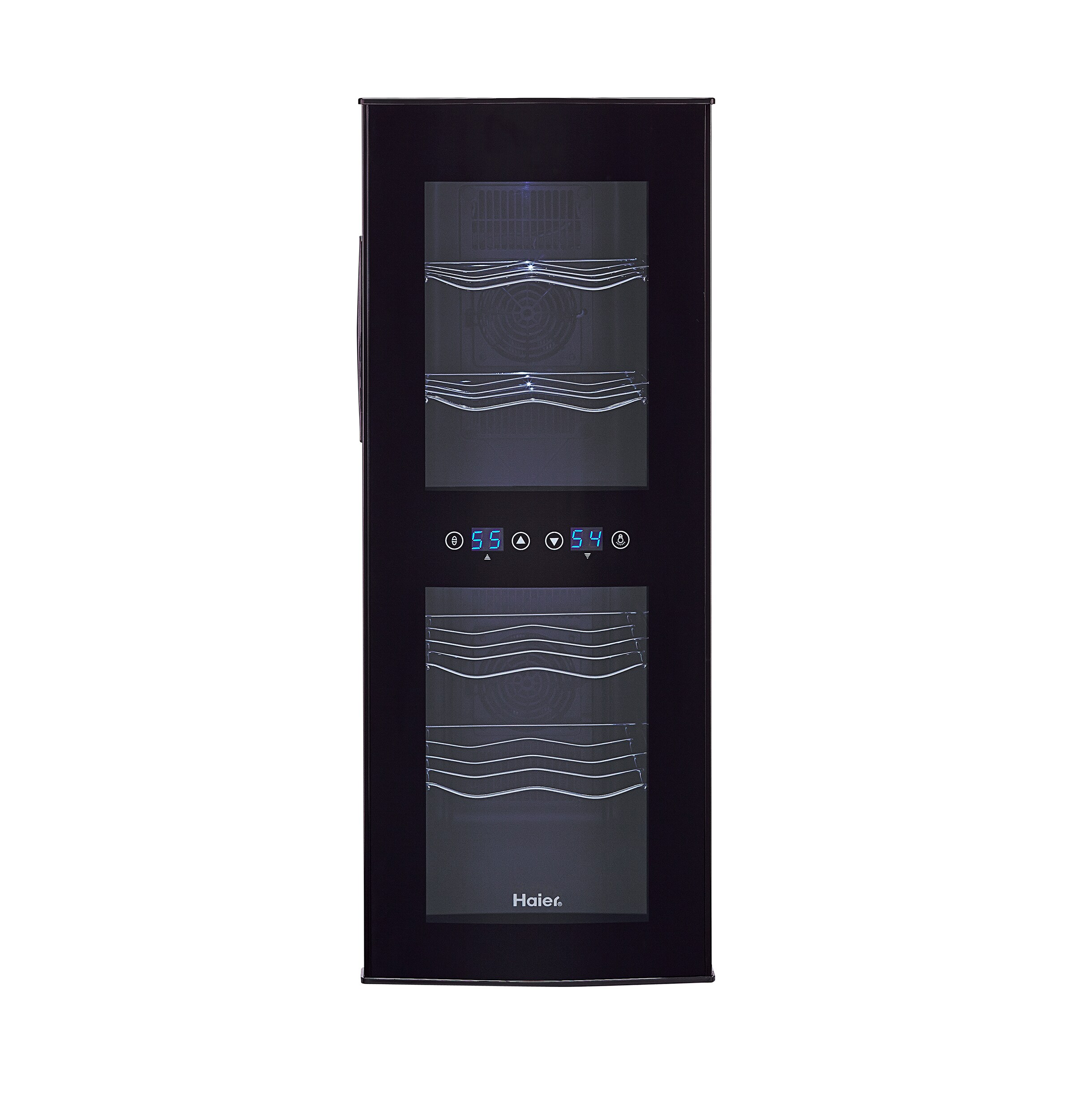 Haier 12 Bottle Black Dual Zone Wine Chiller In The Wine Coolers Department At Lowes Com