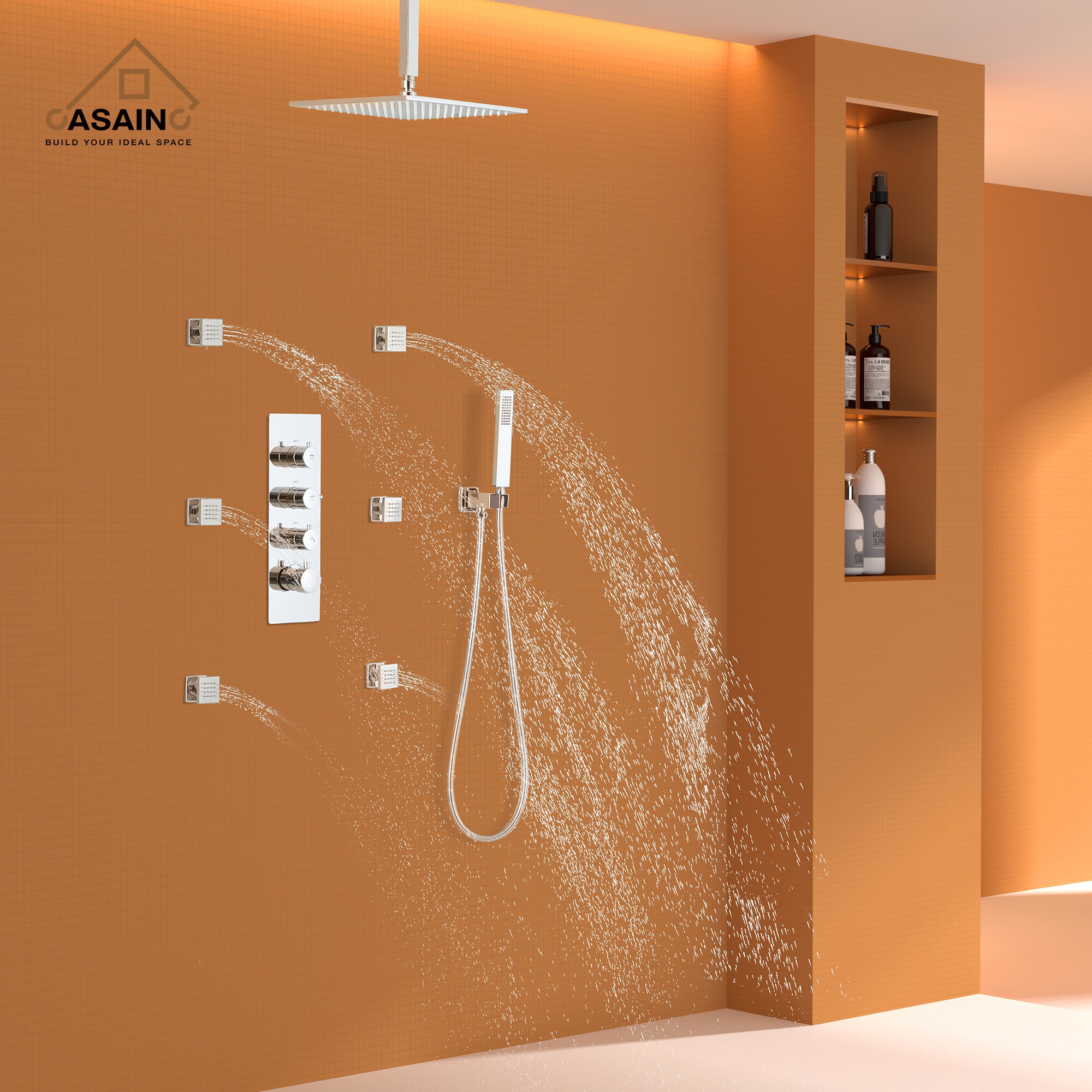 CASAINC WE-SS08CH Showerhead-Bar-Panels - View #5