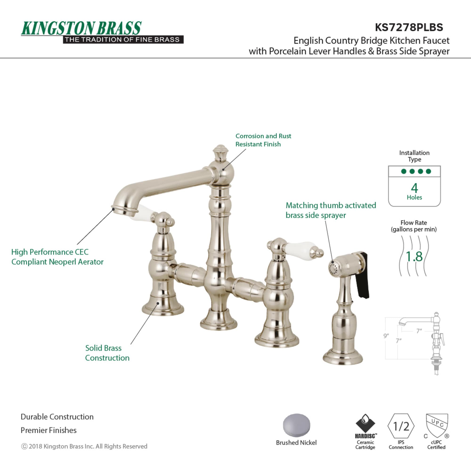 Kingston Brass WLKS7278PLBS Kitchen-Faucets - View #3
