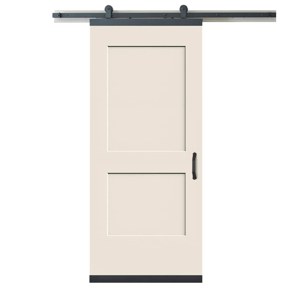 RELIABILT 1344907 36-in x 80-in Primed Molded Composite Single Barn Door (Hardware Included)