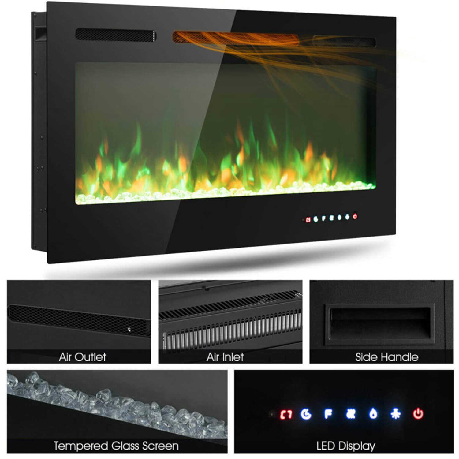 Mondawe MO-NP10851WH Electric-Fireplaces - View #9