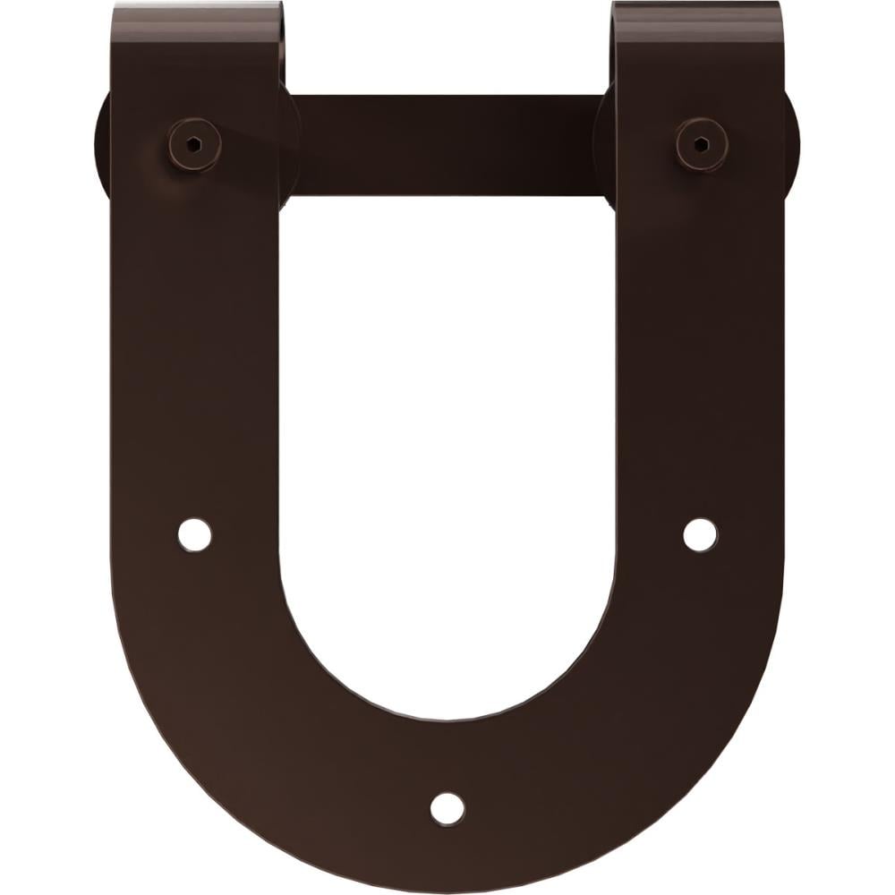Goldberg Brothers GB60014R2RB Rustic Brown Indoor Horseshoe Single Double Barn door hanger