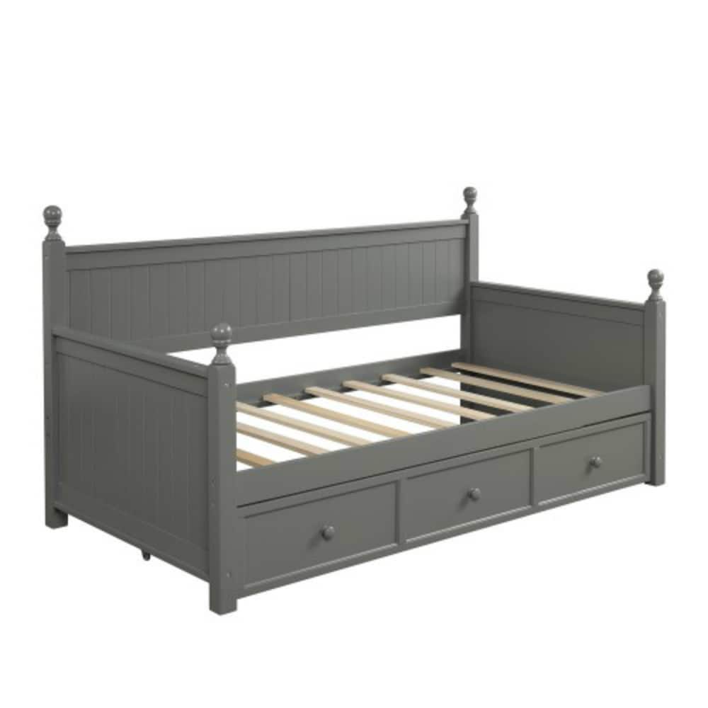 CASAINC LF-LP000077AAE Gray Twin Wood Daybed