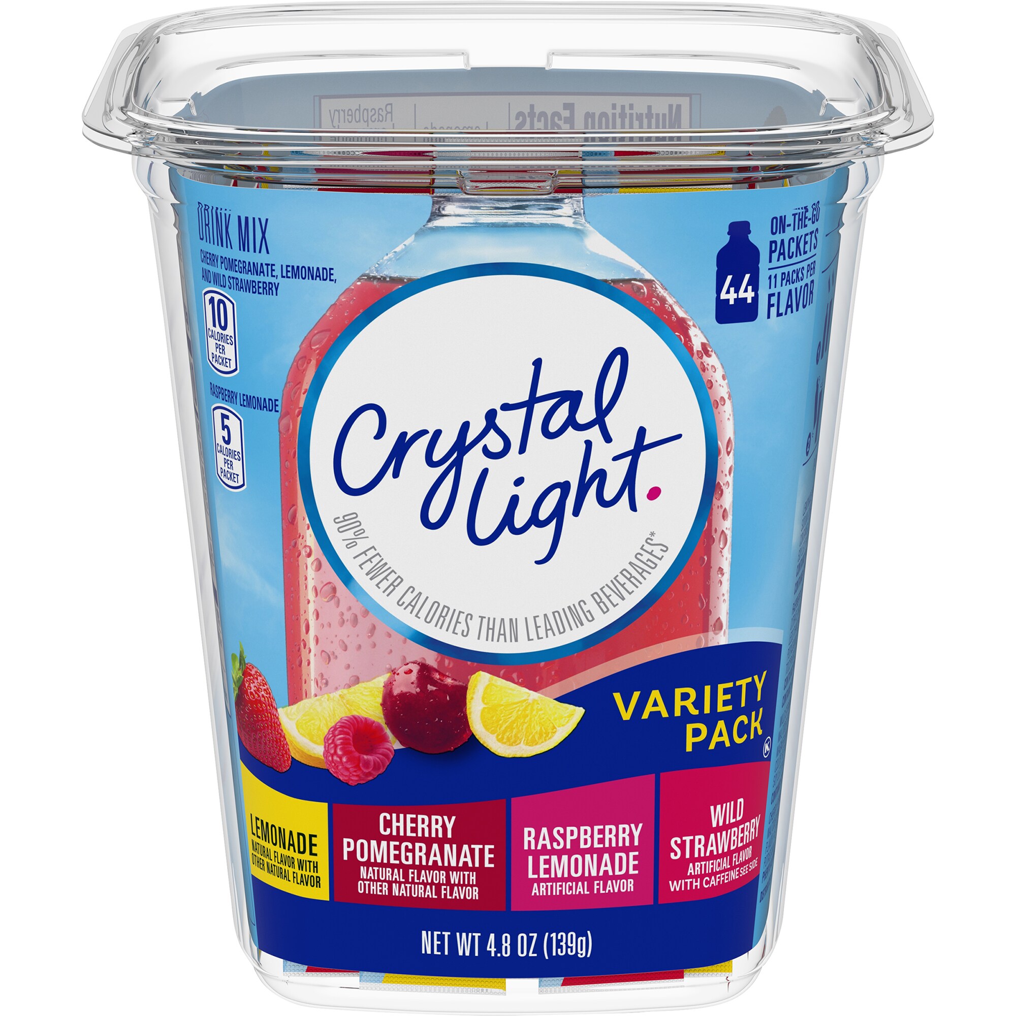 Crystal Light 220-00592 Assorted 44-Pack Assorted Single-Serve Tea