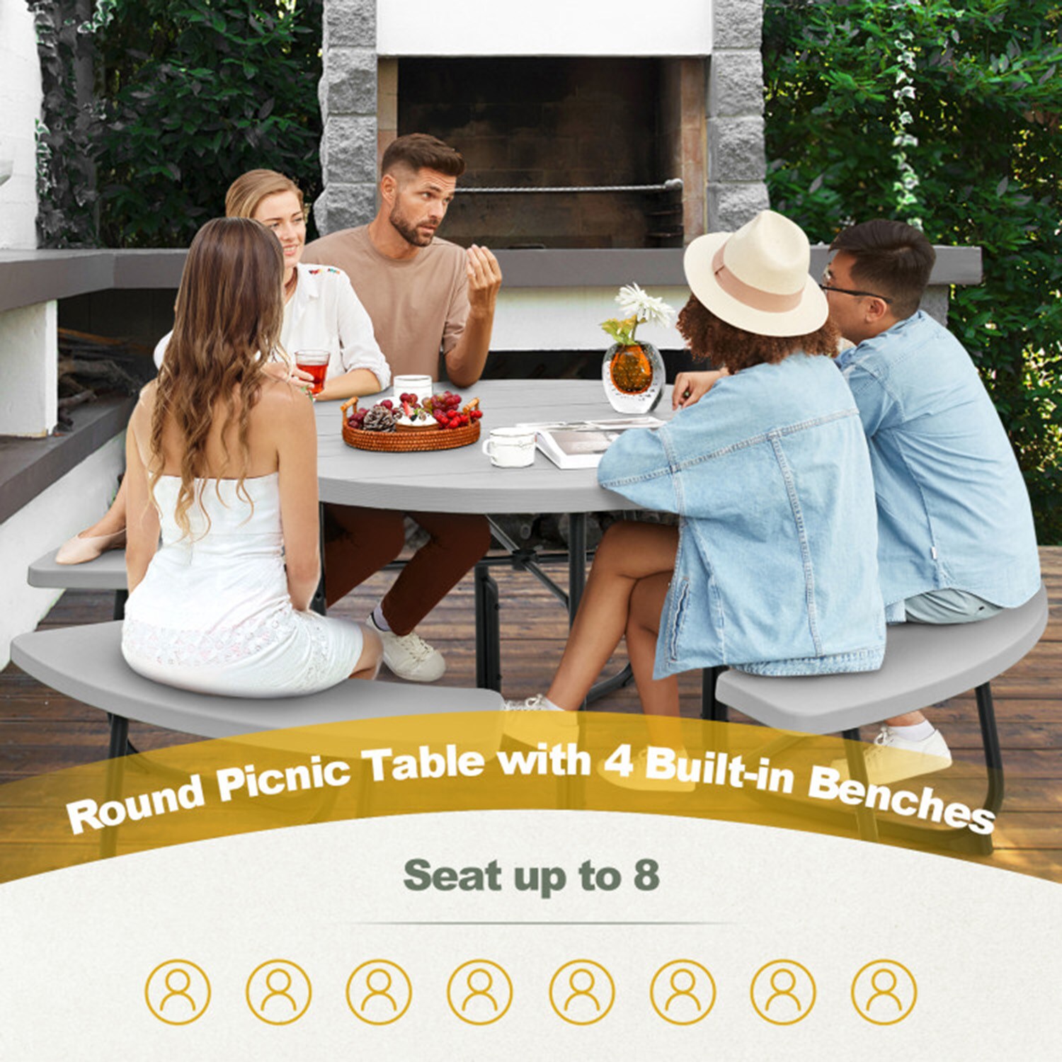 Mondawe 65NY-HY Picnic-Tables - View #4