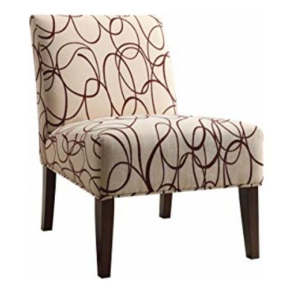 HomeRoots 285690 Amelia Modern Fabric Espresso Accent Chair