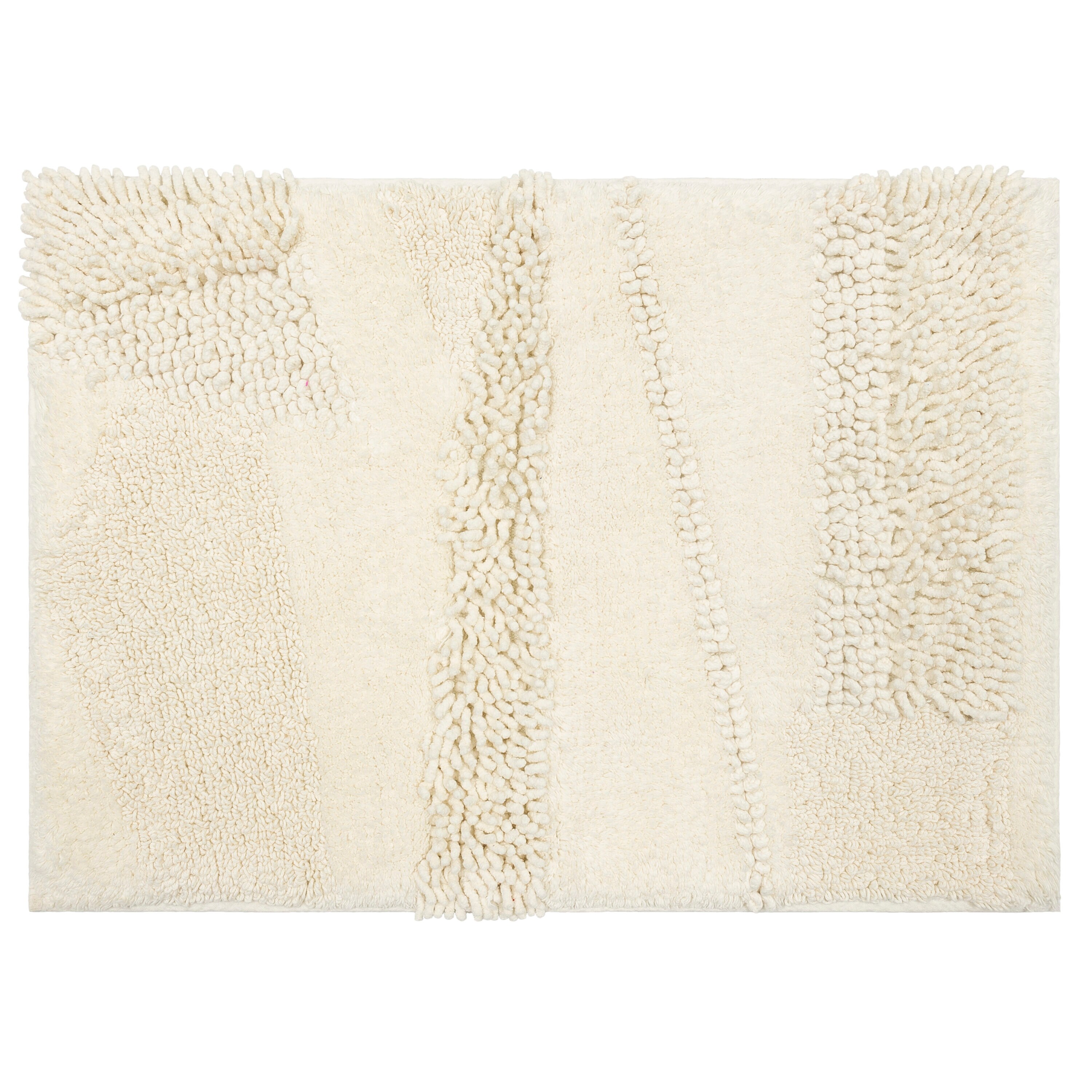 Mohawk Home Composition Bath 21-in x 34-in Parchment Cotton Bath Mat in ...
