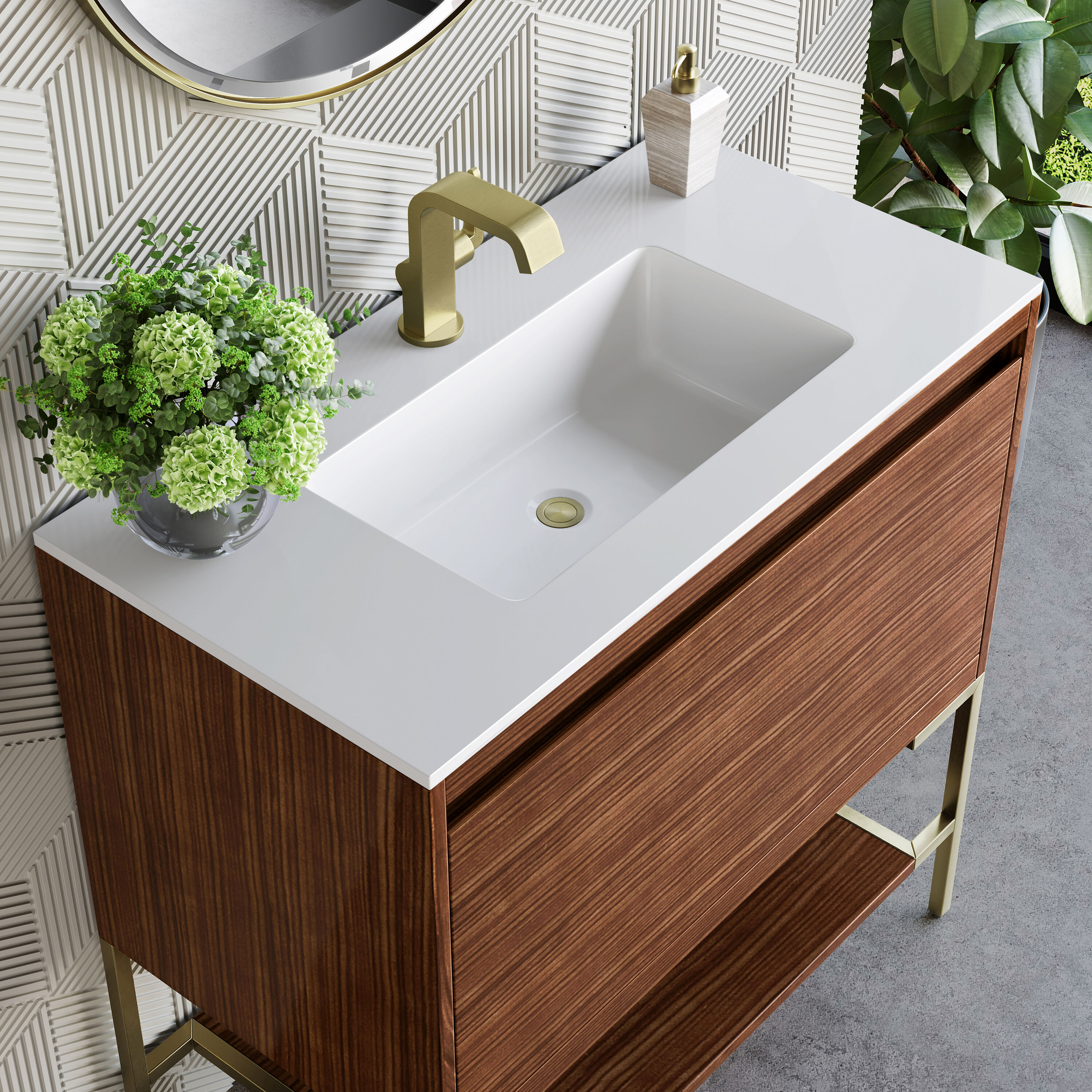 James Martin Vanities 805-V35.4-W-CB-GW Bath-Vanity-Combo - View #6