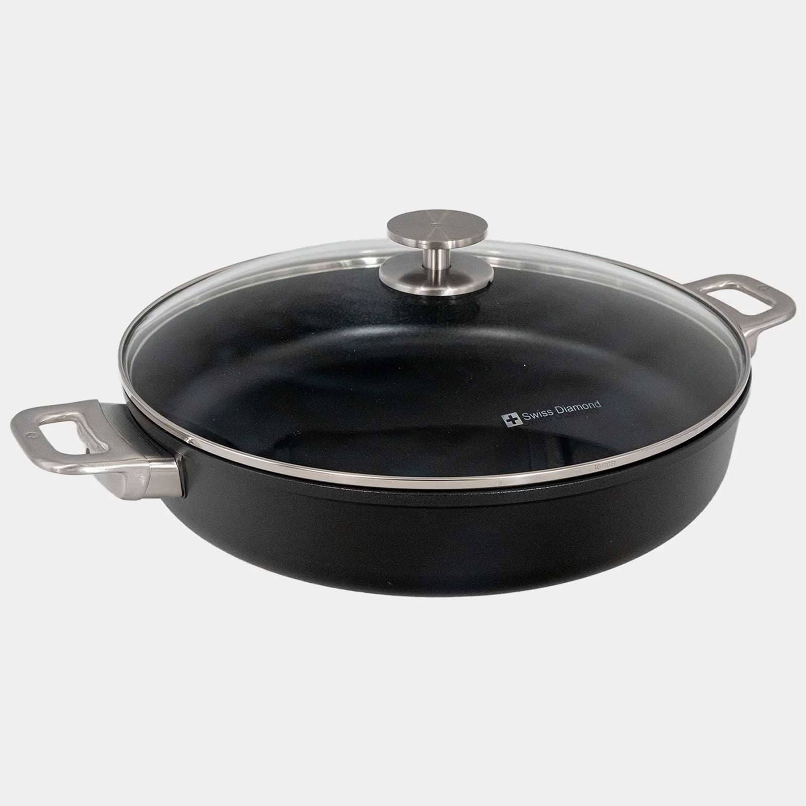 Swiss Diamond CHD Nonstick Sauteuse with Glass Lid 4.8 qt #CHD6632C