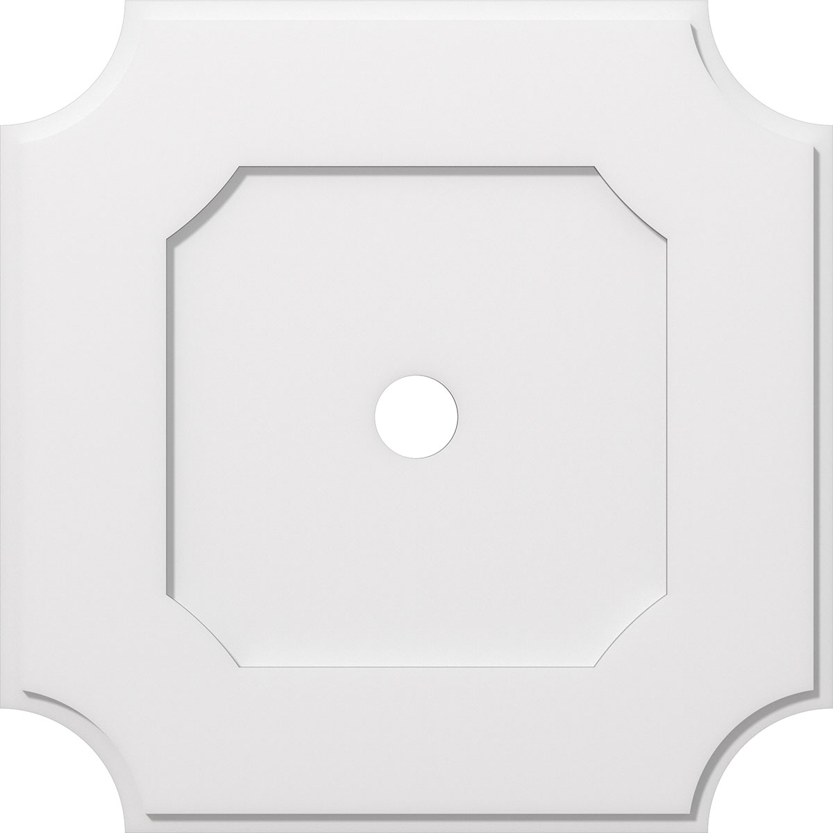 Ekena Millwork CMP30LE-03000 Locke 30-Inches W x 30-Inches L Contemporary White PVC Whole Ceiling Medallion