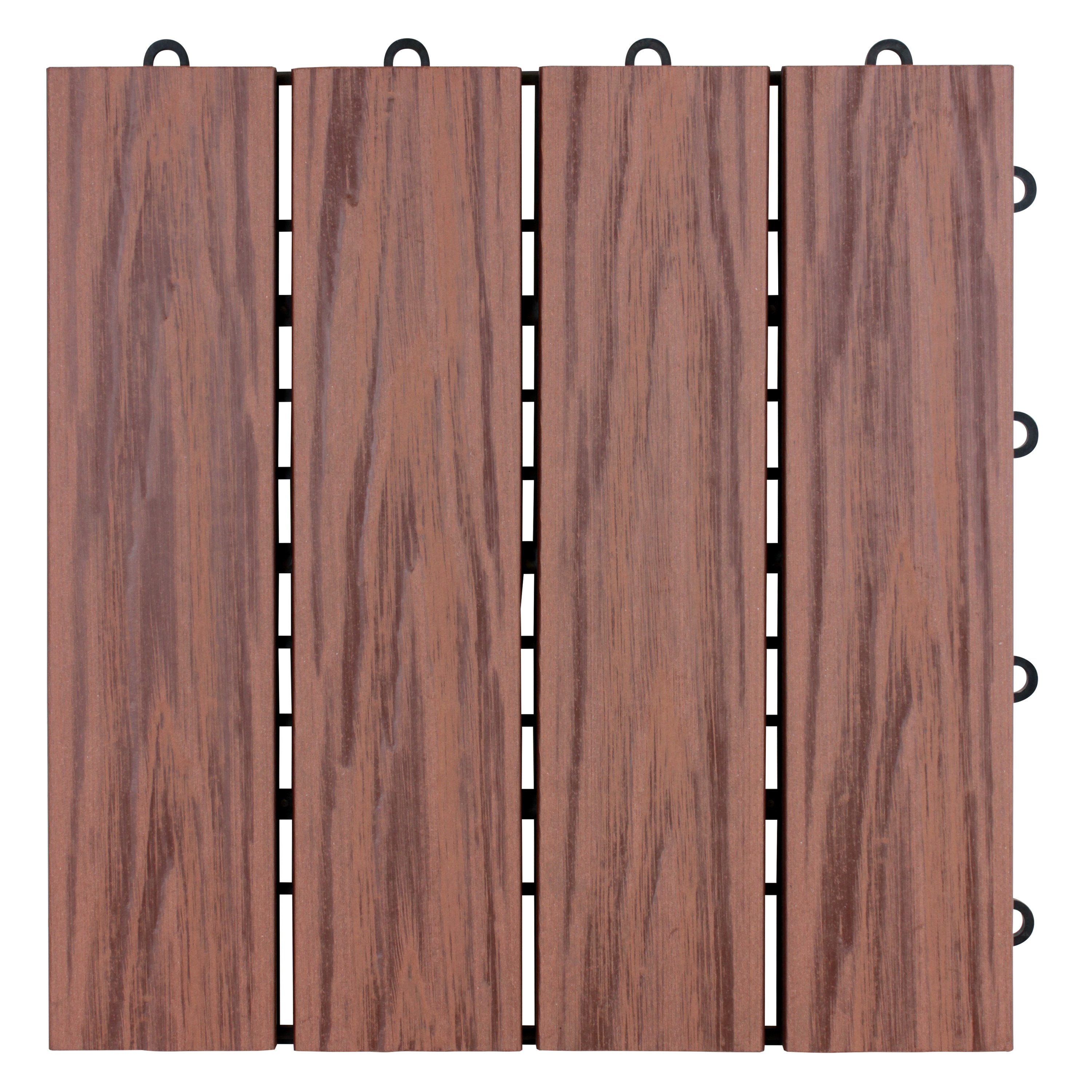 EMSCO GROUP 2112-1 11.8-in L x 11.8-in W x 0.866-in H Square Dark Brown Plastic Patio kit