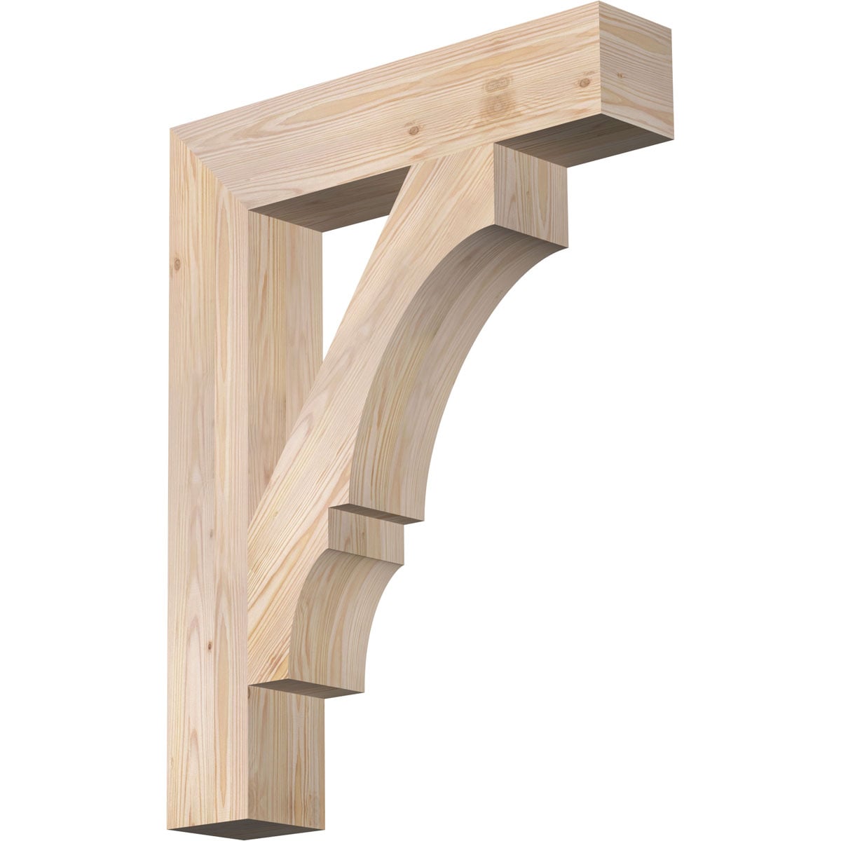 Ekena Millwork BKT06X28X36BOA05SDF Balboa block smooth 5-1/2-in x 28-in x 36-in Douglas fir Brown Wood Standard bracket
