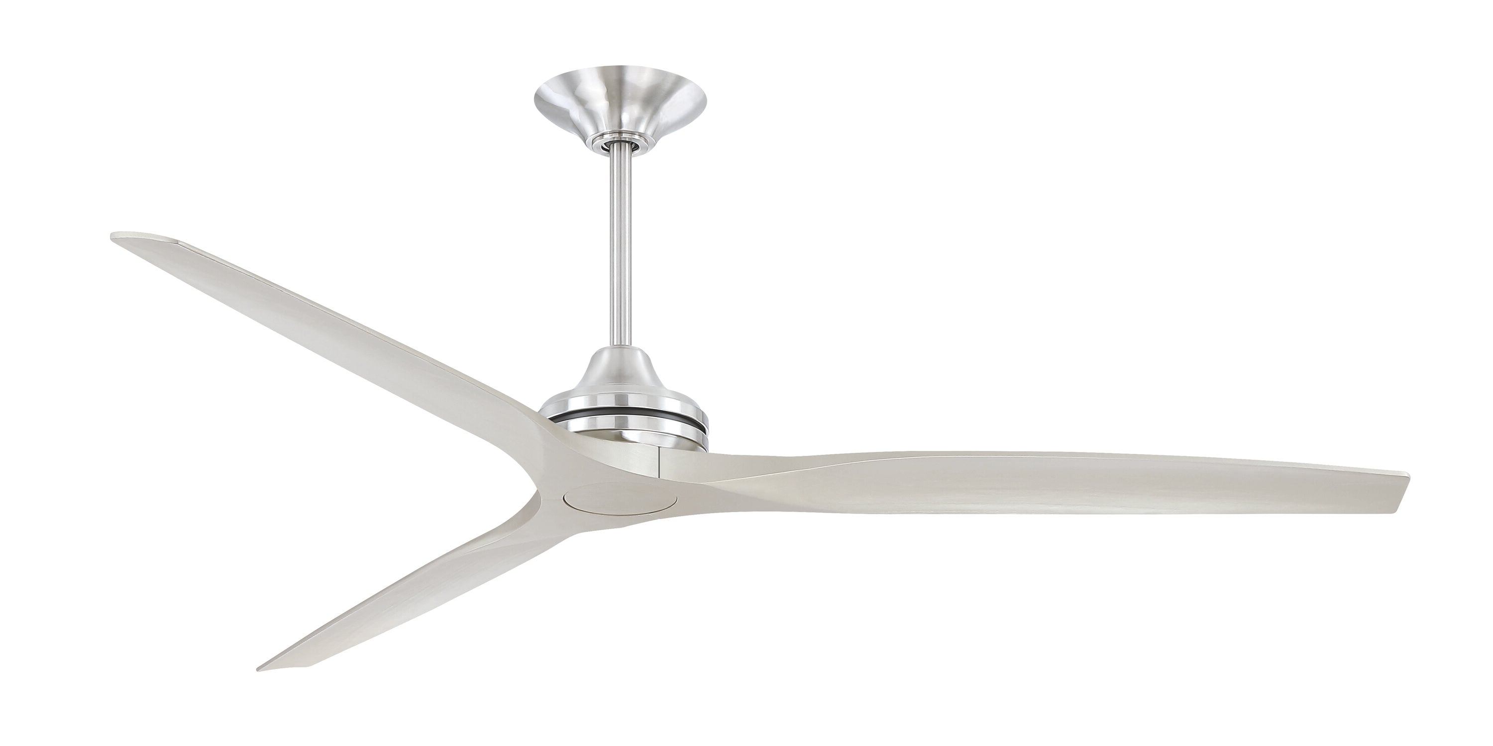 Fanimation Spitfire 72-in Brushed Nickel Indoor/Outdoor Smart Propeller Ceiling Fan Light Kit Compatible and Remote (3-Blade) FPD6721BBN-72BN Sansujyuku sansujyuku.com