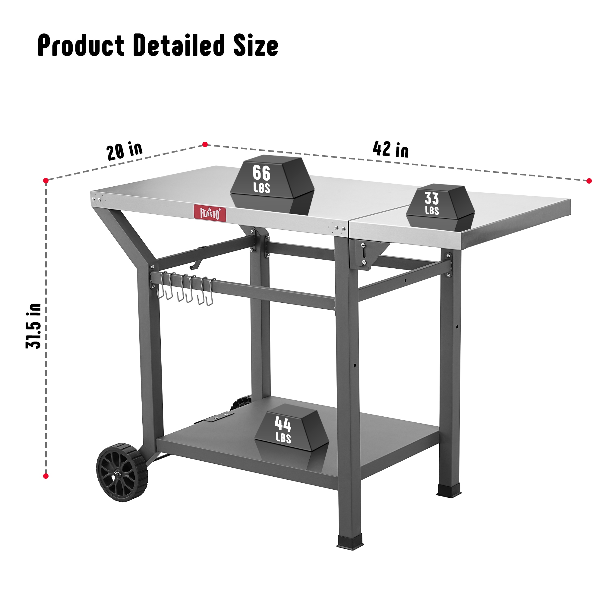 Feasto TF2037 Grill-Carts-Grill-Stands - View #3