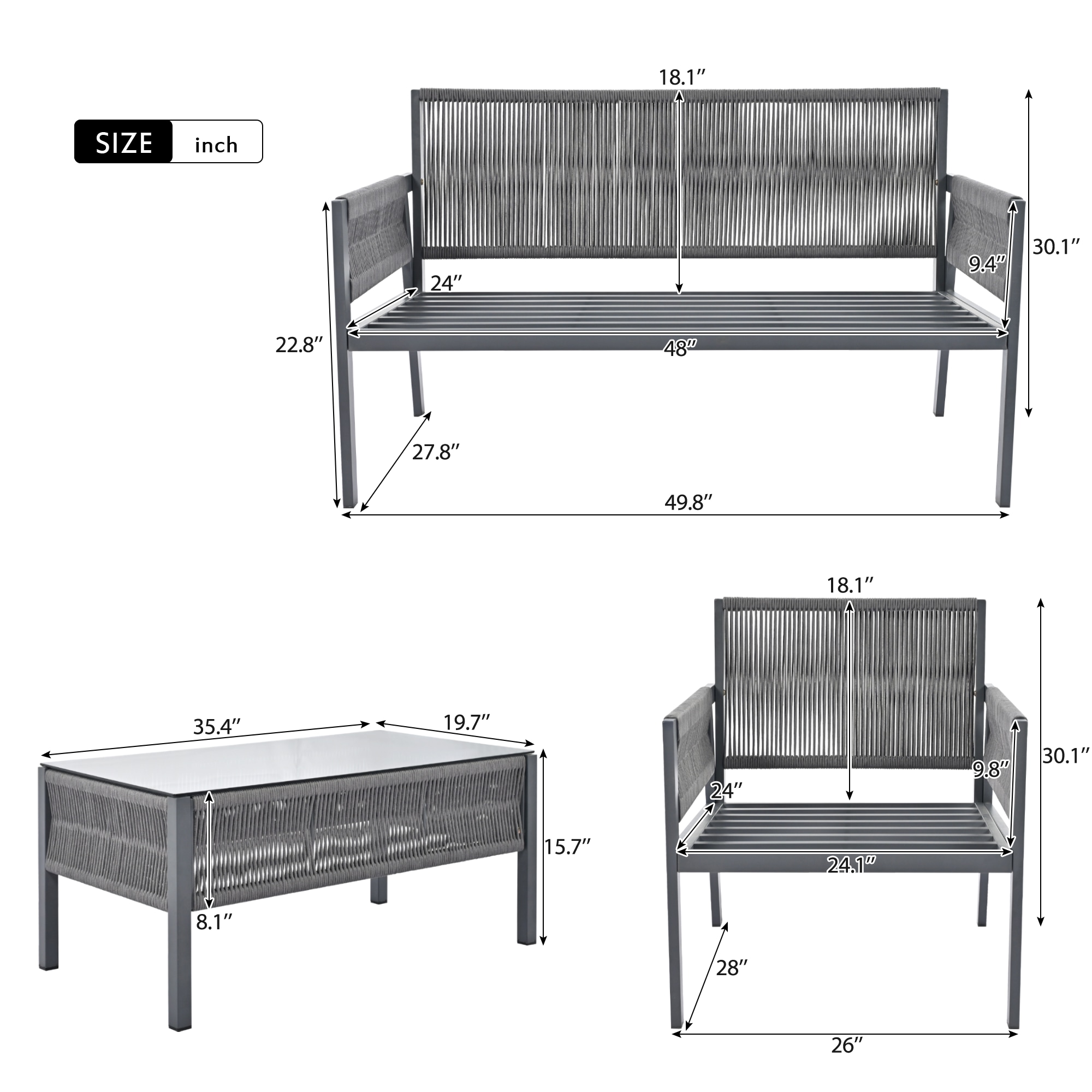 ModernLuxe L-SK000003AAG Patio-Conversation-Sets - View #9