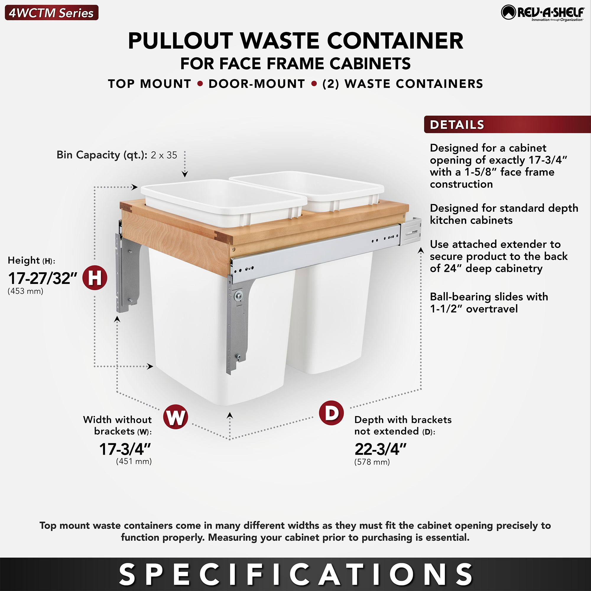 Rev-A-Shelf 189777 Pullout-Trash-Cans - View #8