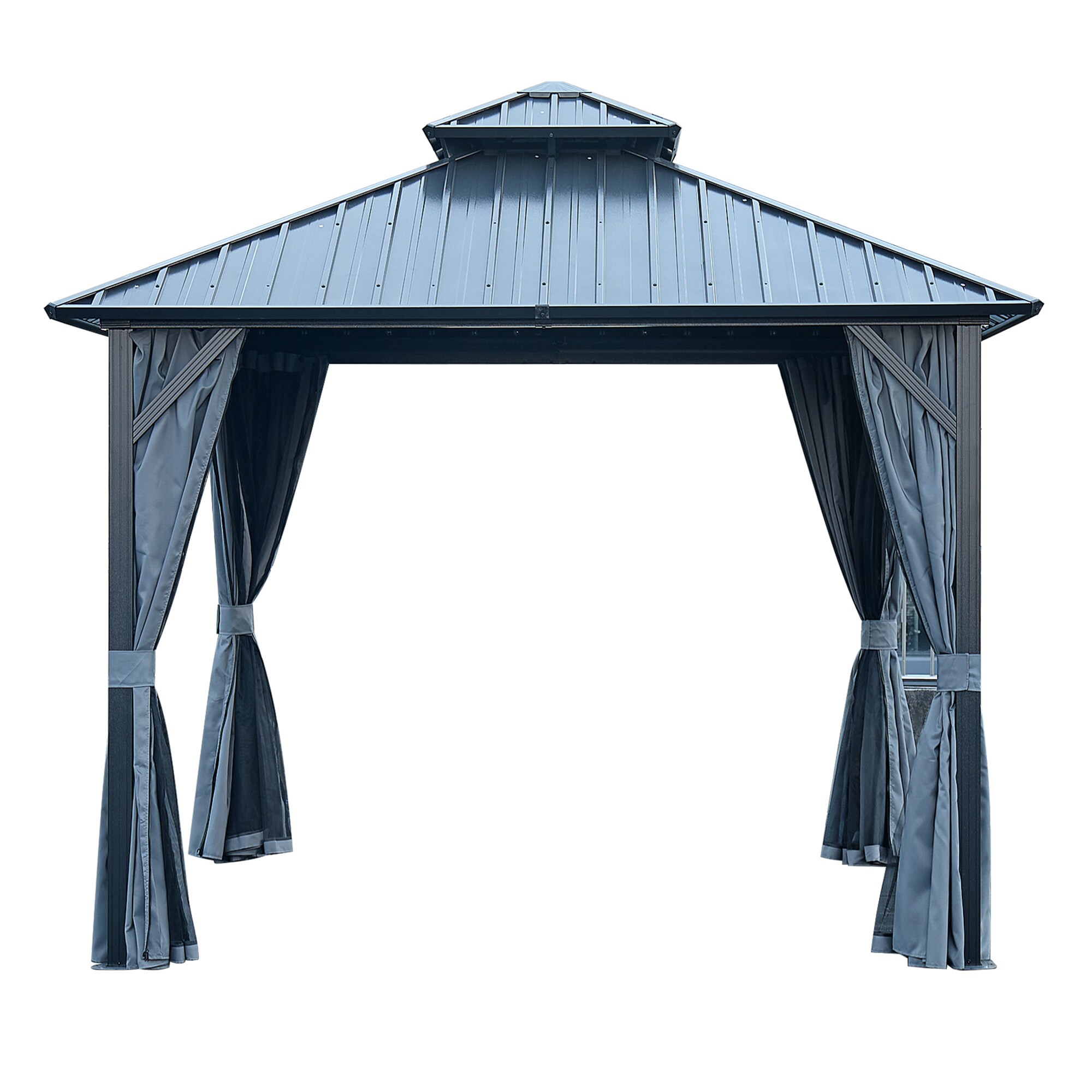 SINOFURN SYE350009GY Wood-Resin-Gazebos - View #17
