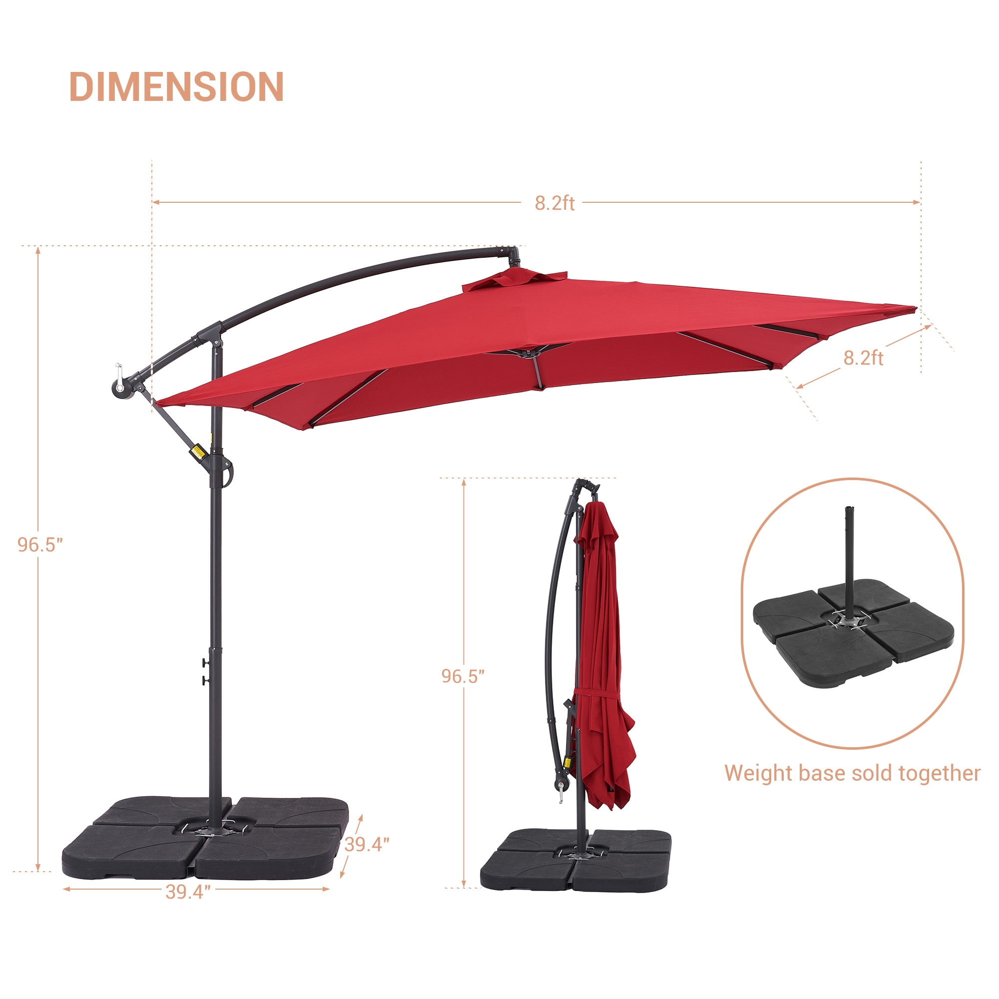ACEGOSES LW-SOF-51RD Umbrellas-2 - View #5