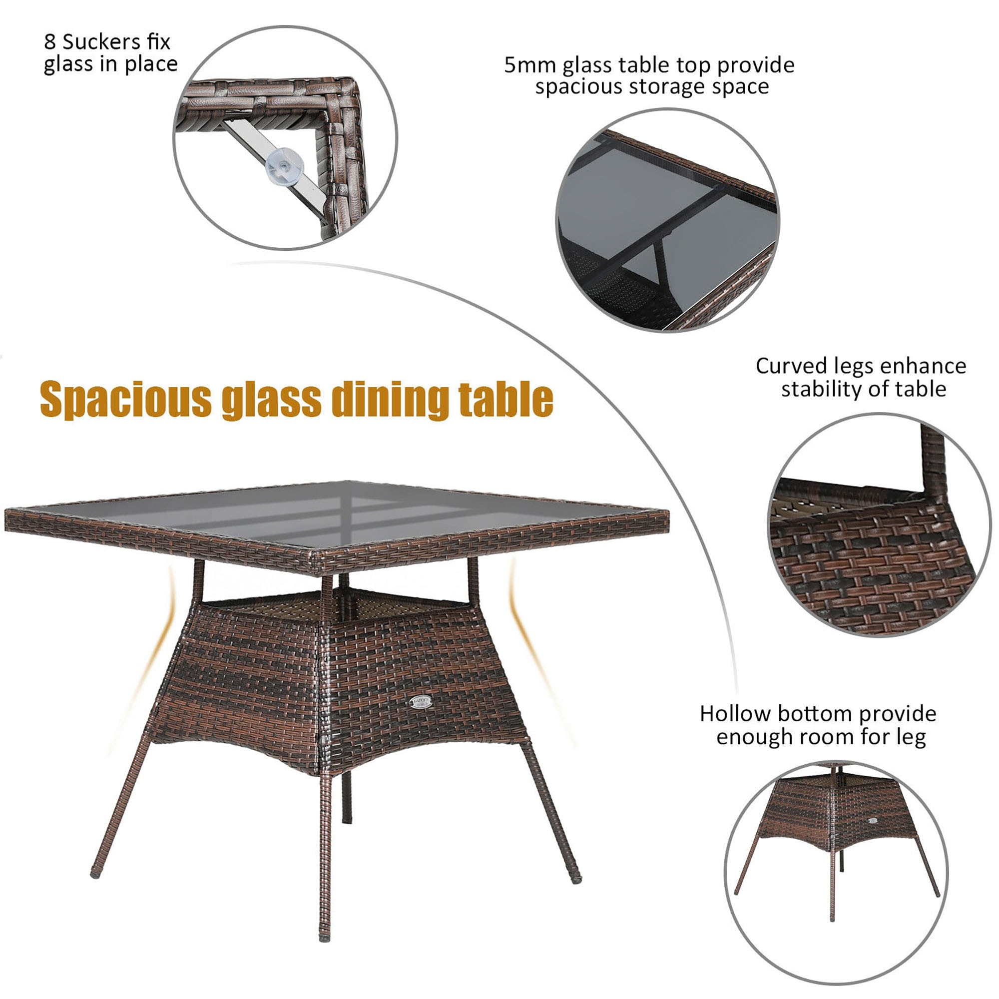 CASAINC WF-004C090T-B Patio-Dining-Sets - View #6