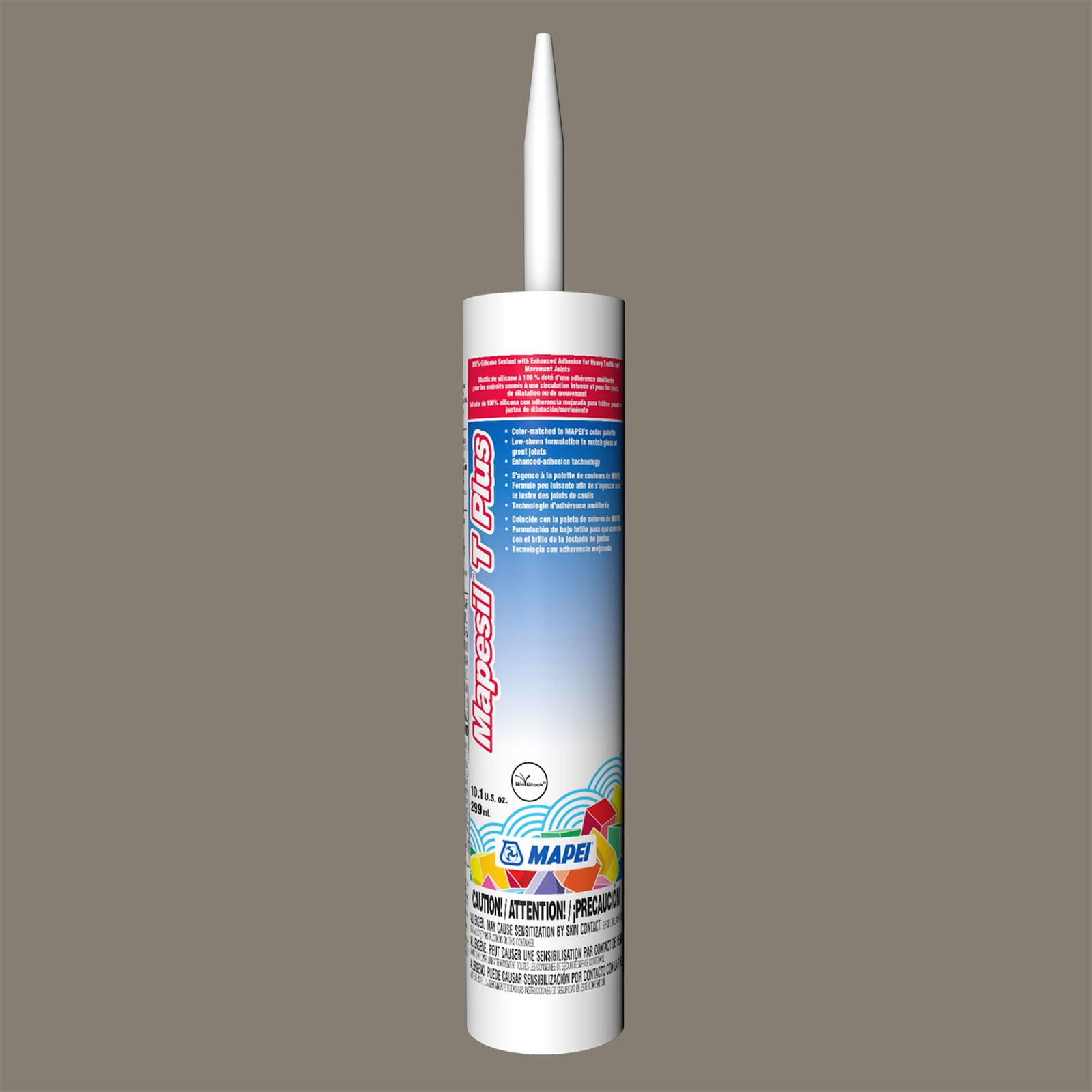MAPEI 3BU501141 Mapesil T Plus 10.1-oz Tile & grout Sahara Beige #5011 Silicone Caulk