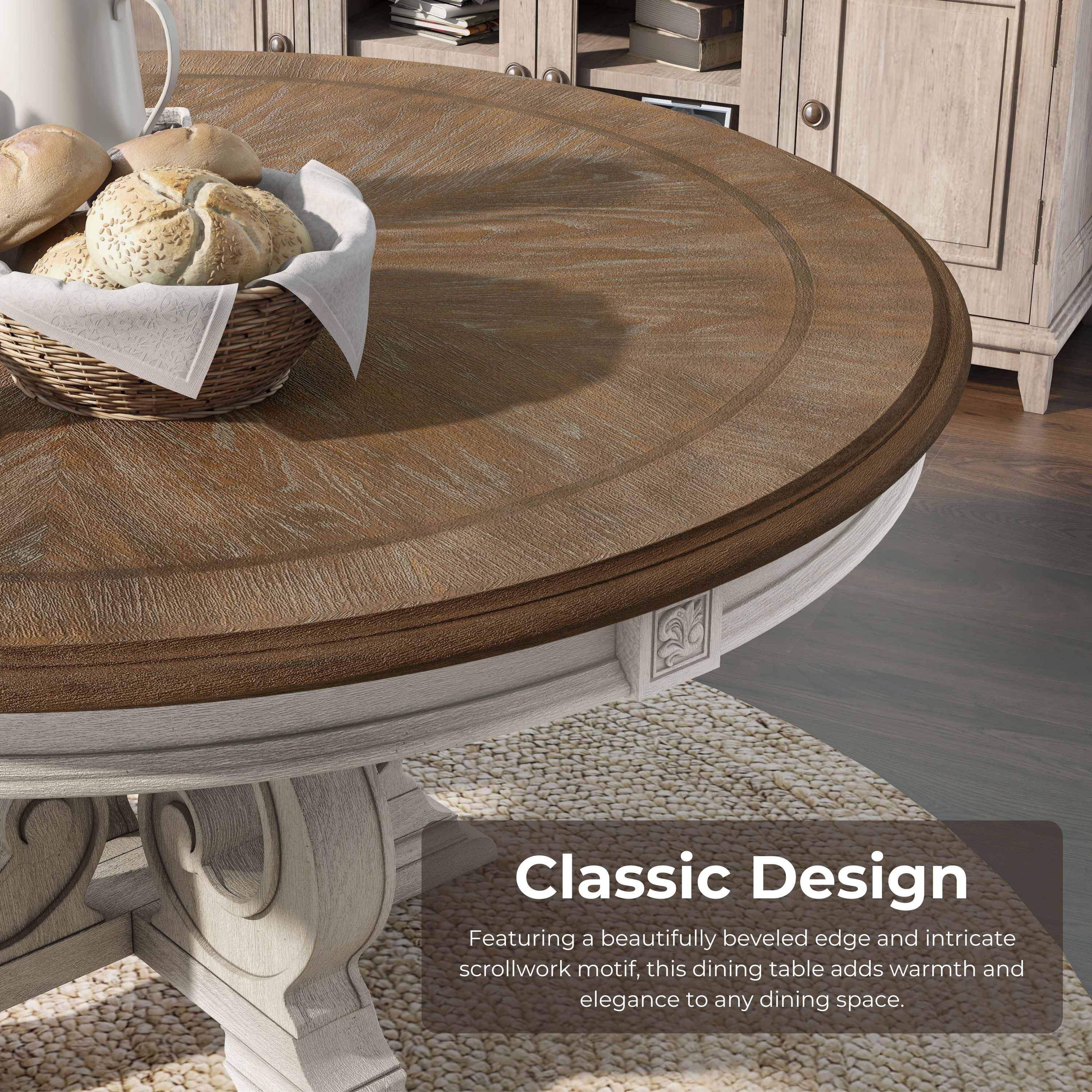 Furniture of America IDF-3150WH-RT Dining-Tables - View #10
