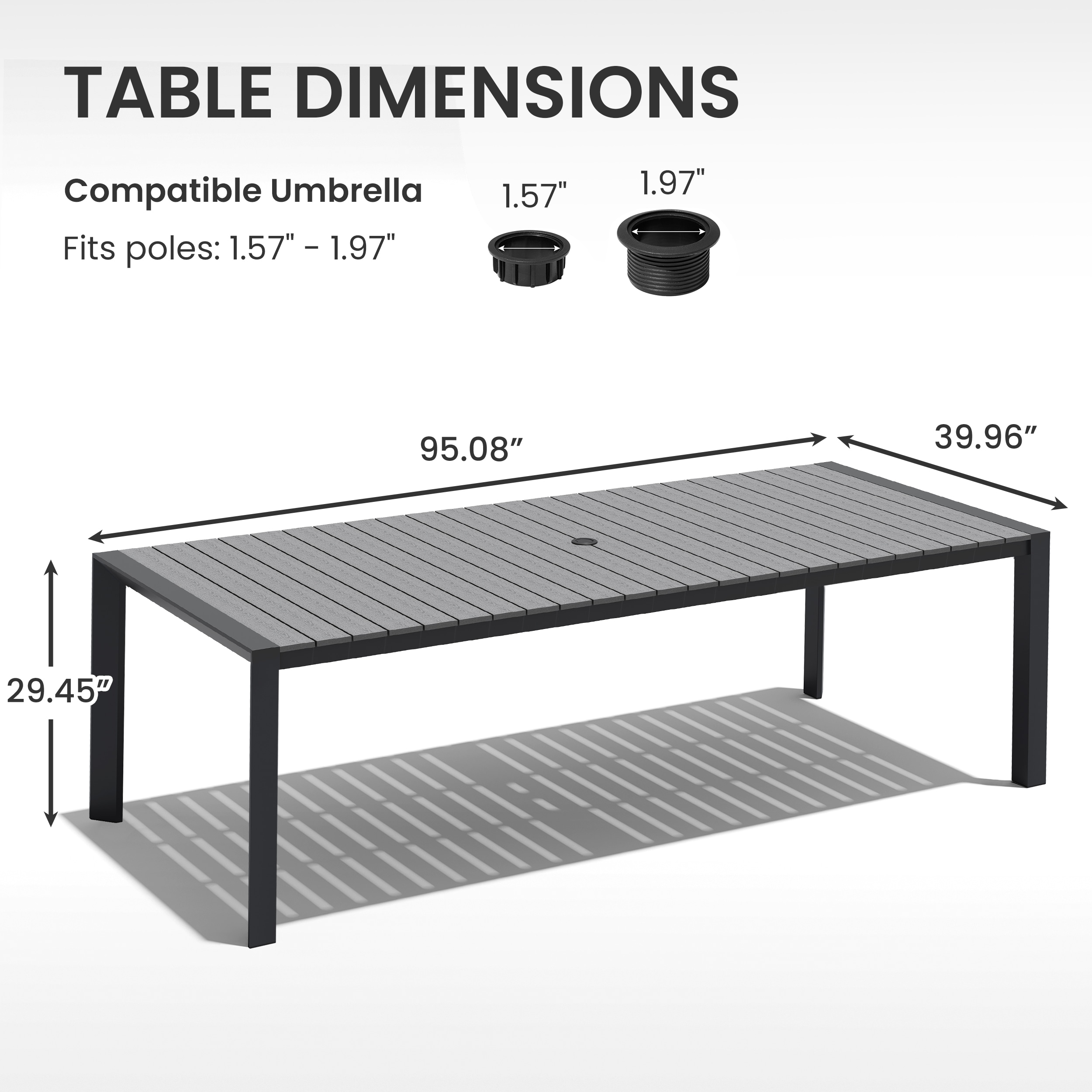 Crestlive Products CL-TB062GRY240 Patio-Tables - View #3