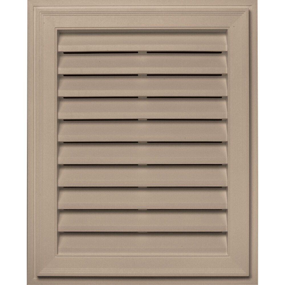 Builders Edge 120072430023 20-in x 30-in Wicker Rectangle Vinyl Gable Louver Vent